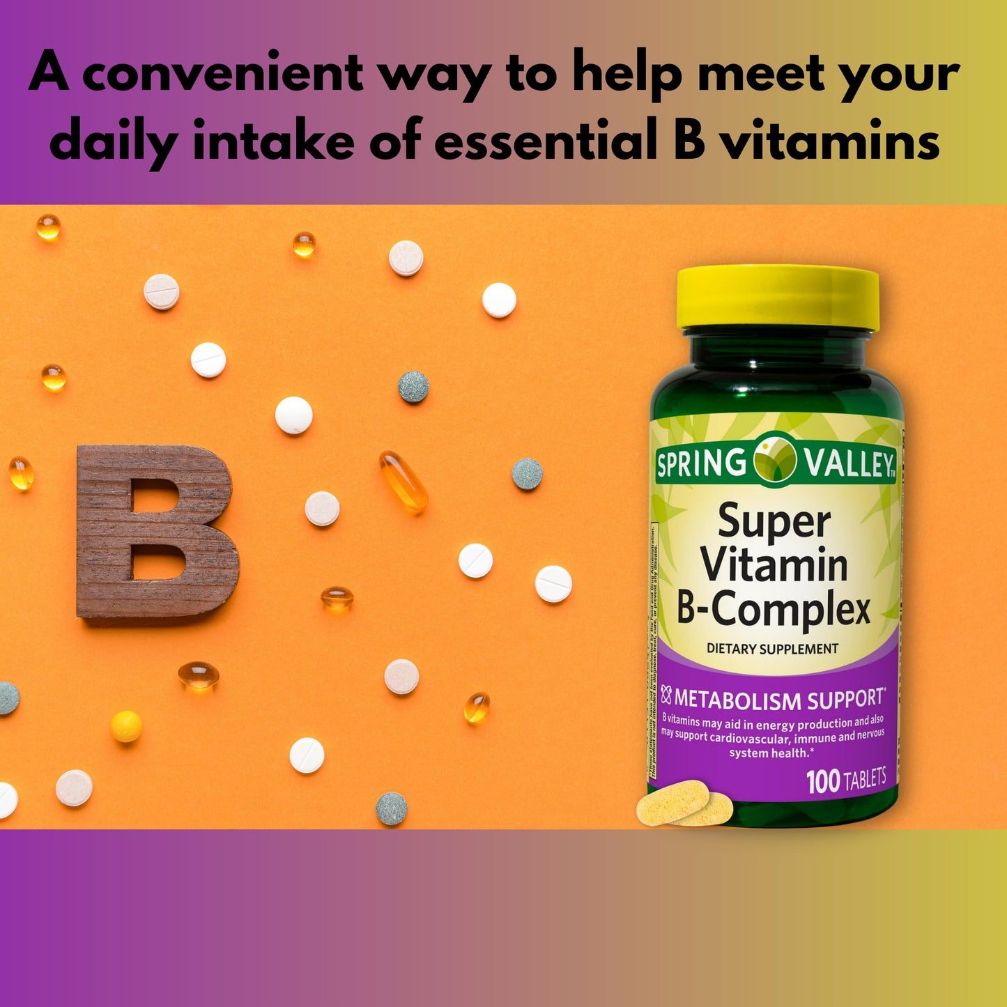 FUSION SHOP STORE Super Vitamin B Complex 100 Tablets