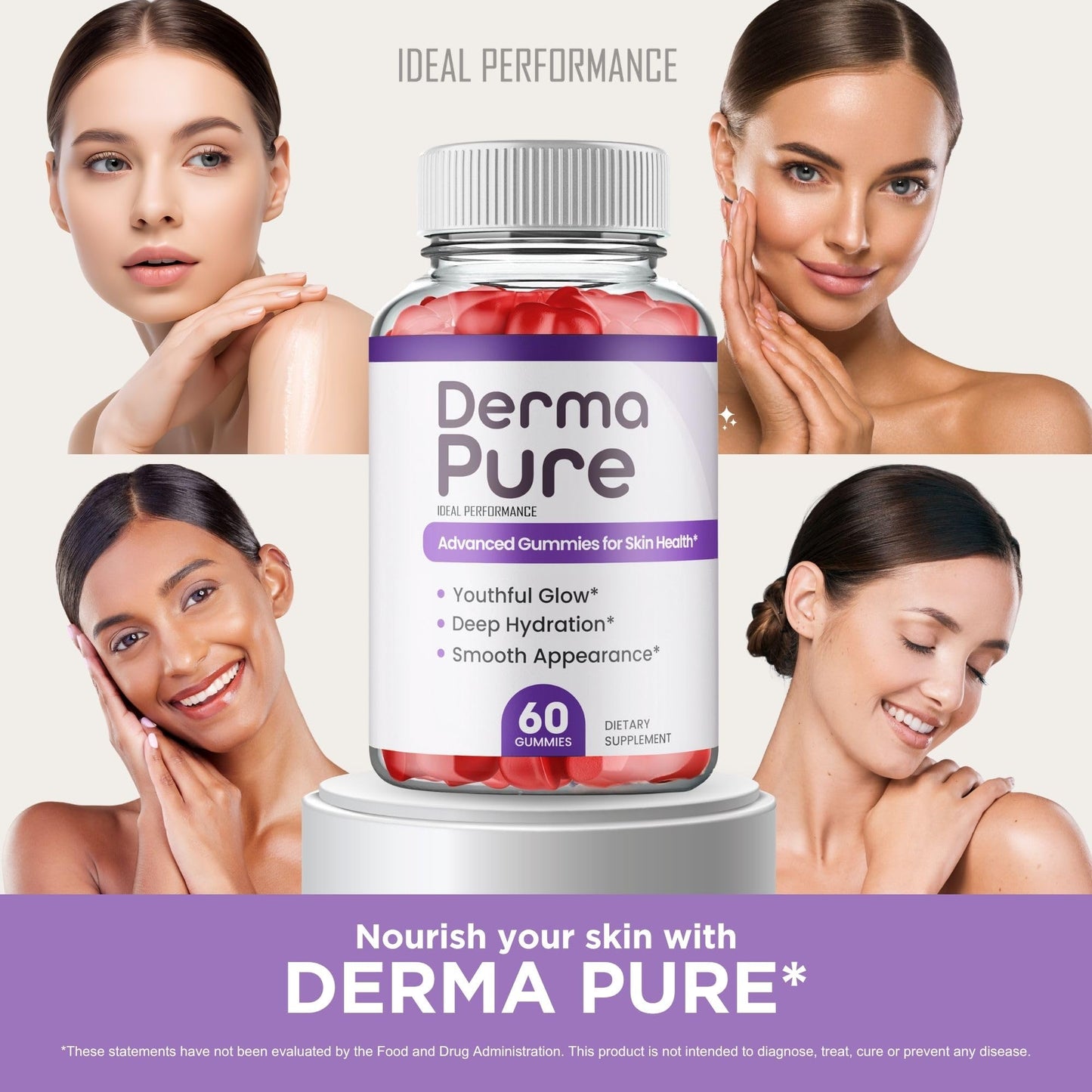 IDEAL PERFORMANCE Derma Pure Gummies 120 Count