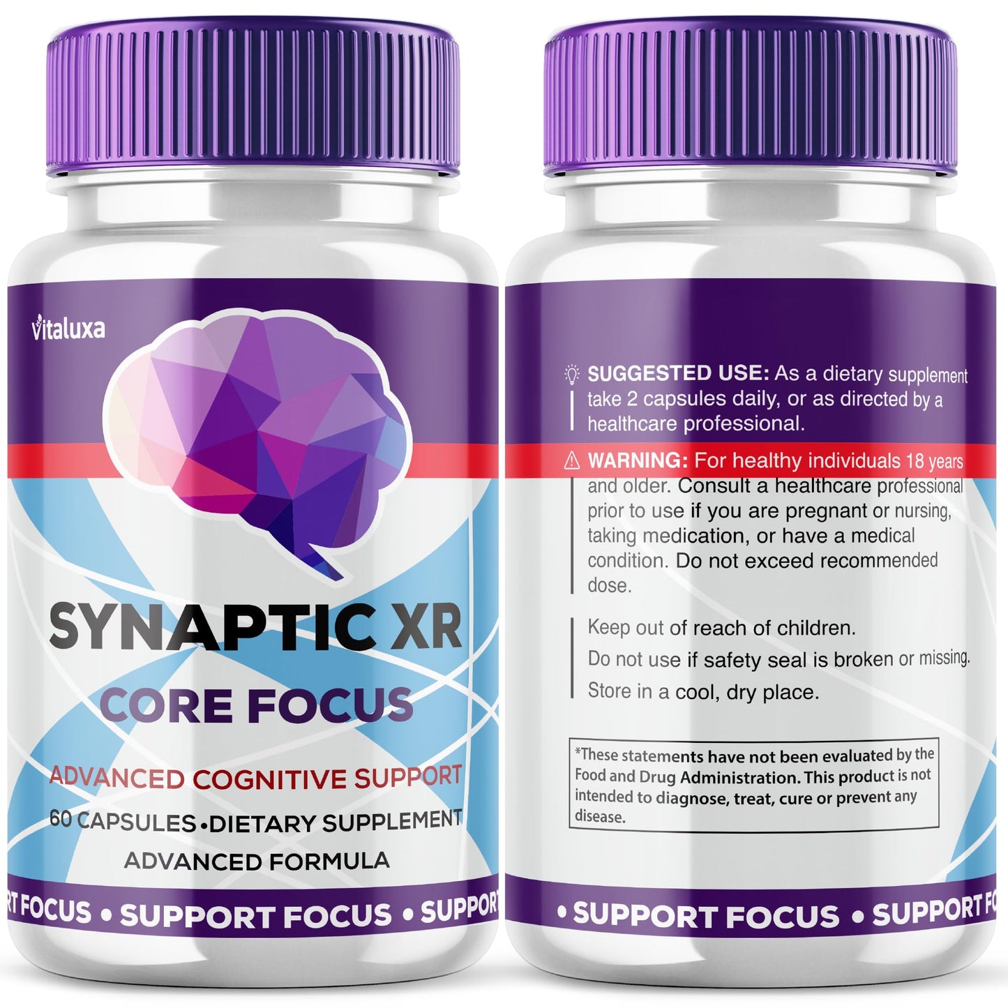 Vitaluxa Synaptic XR Core Focus Capsules, 120 Capsules