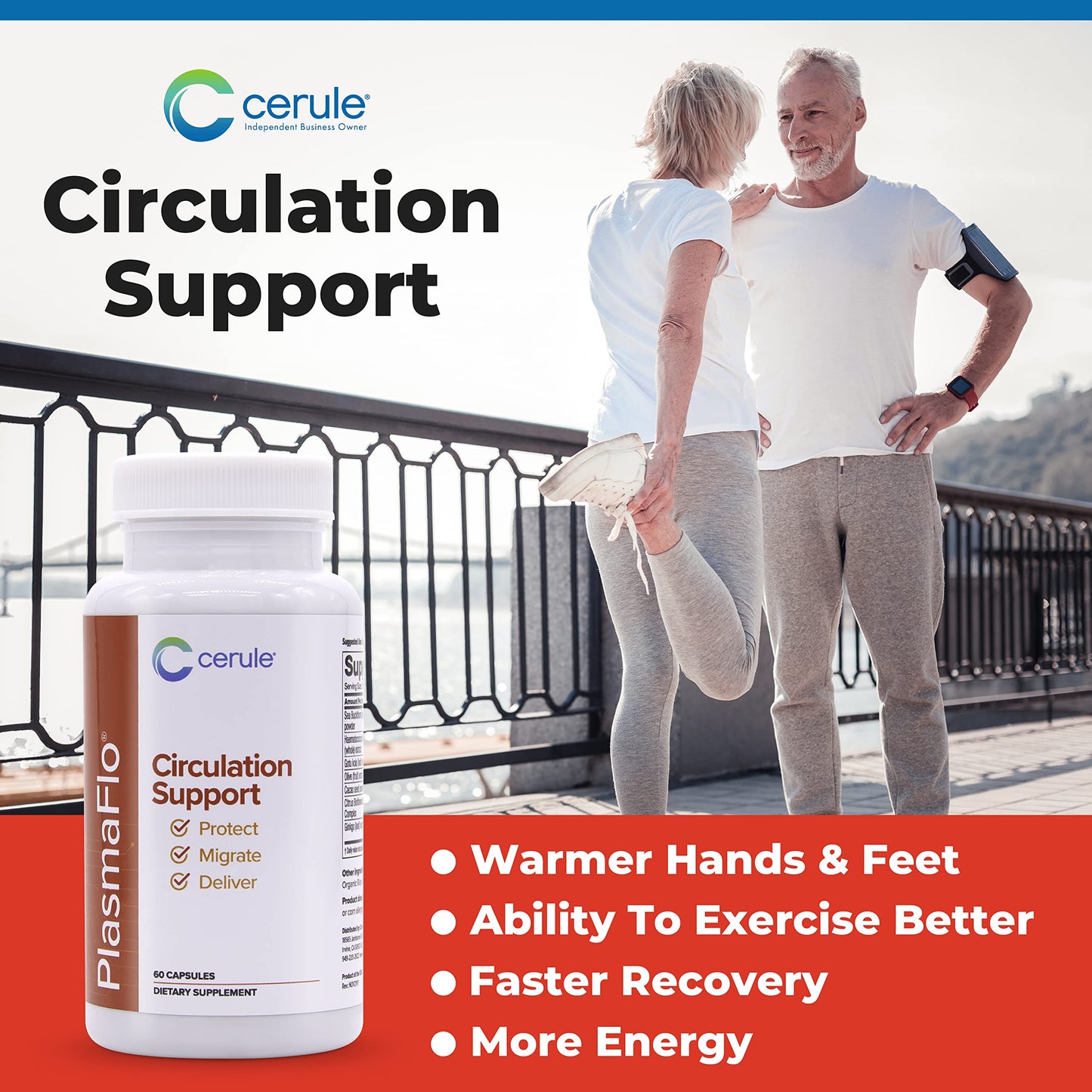Cerule Plasmaflo Blood Flow and Circulation Support Supplement, 60 Capsules