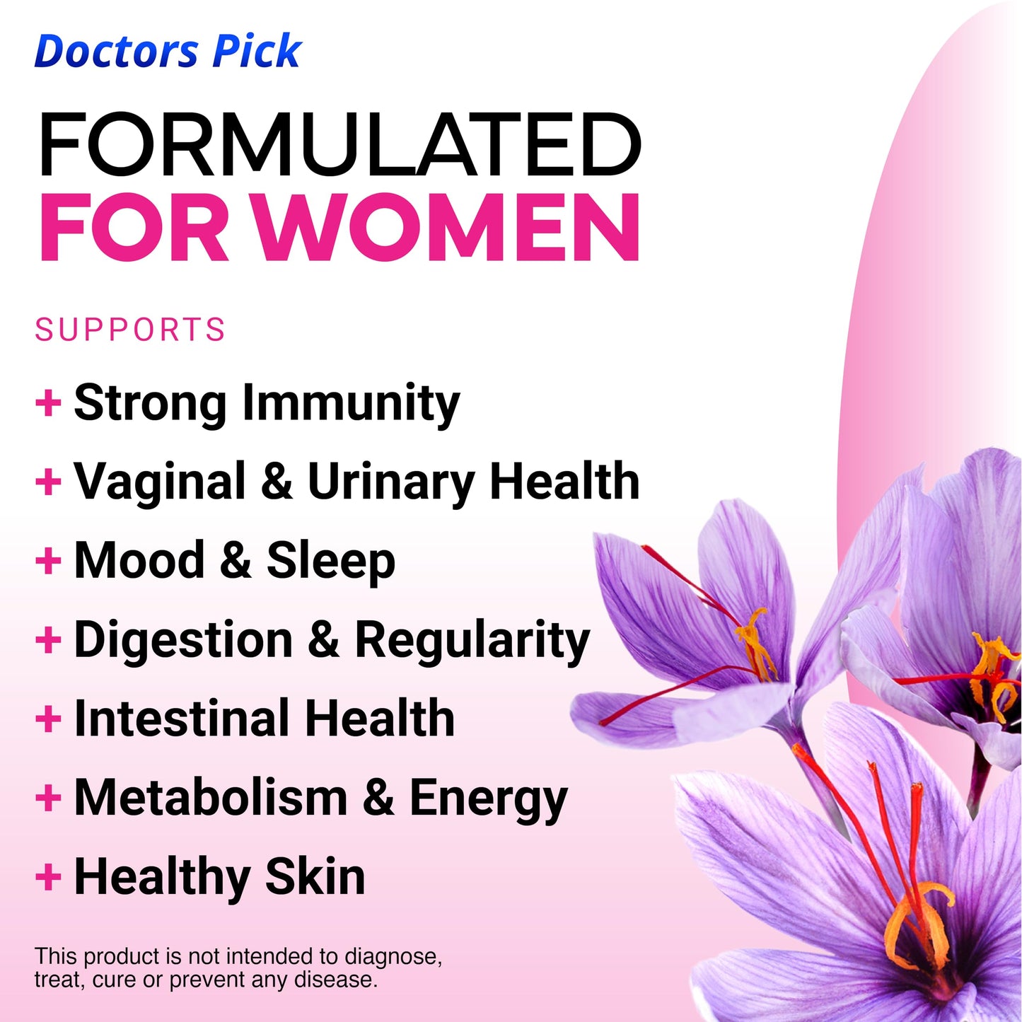 Doctors Pick Fem Pro Women’s Probiotics for Feminine Health 90 Capsules
