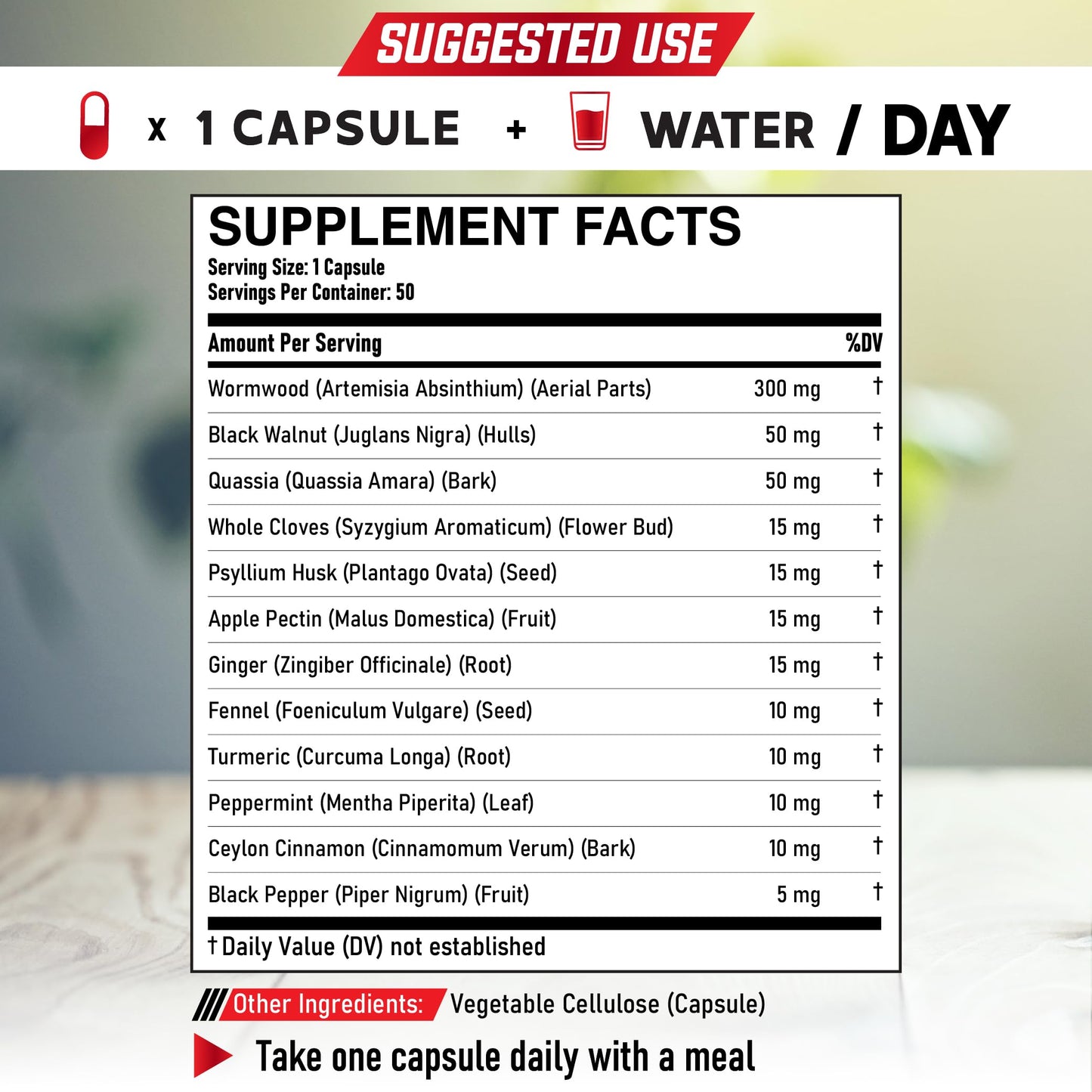 DEDICAD Wormwood Capsules 100 Capsules