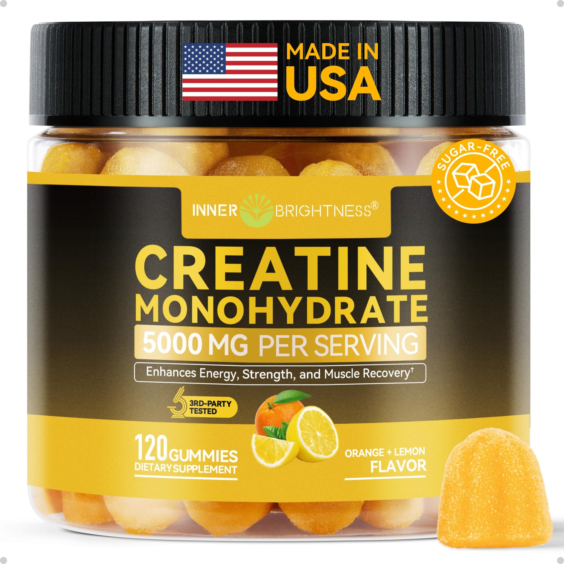 Inner Brightness Creatine Monohydrate Gummies, 120 Count