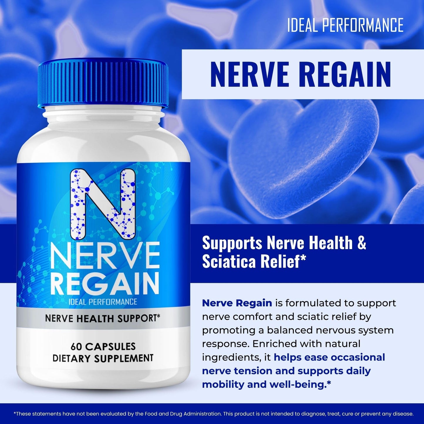 IDEAL PERFORMANCE Nerve Regain Capsules, 300 Capsules