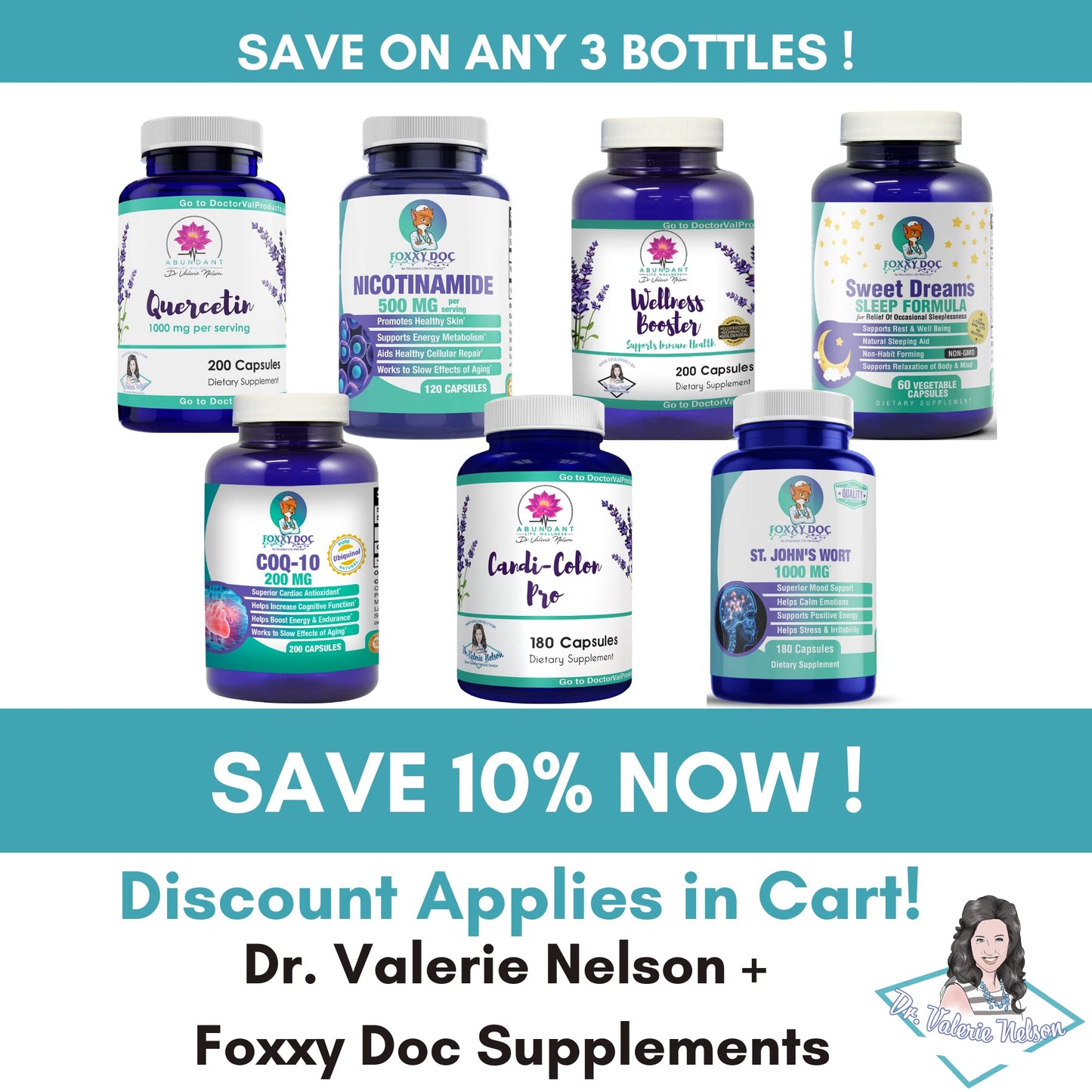 Dr. Valerie Nelson Melatonin Sleep Supplement with GABA, 5-HTP, L-Theanine - Sweet Dreams 60 Capsules