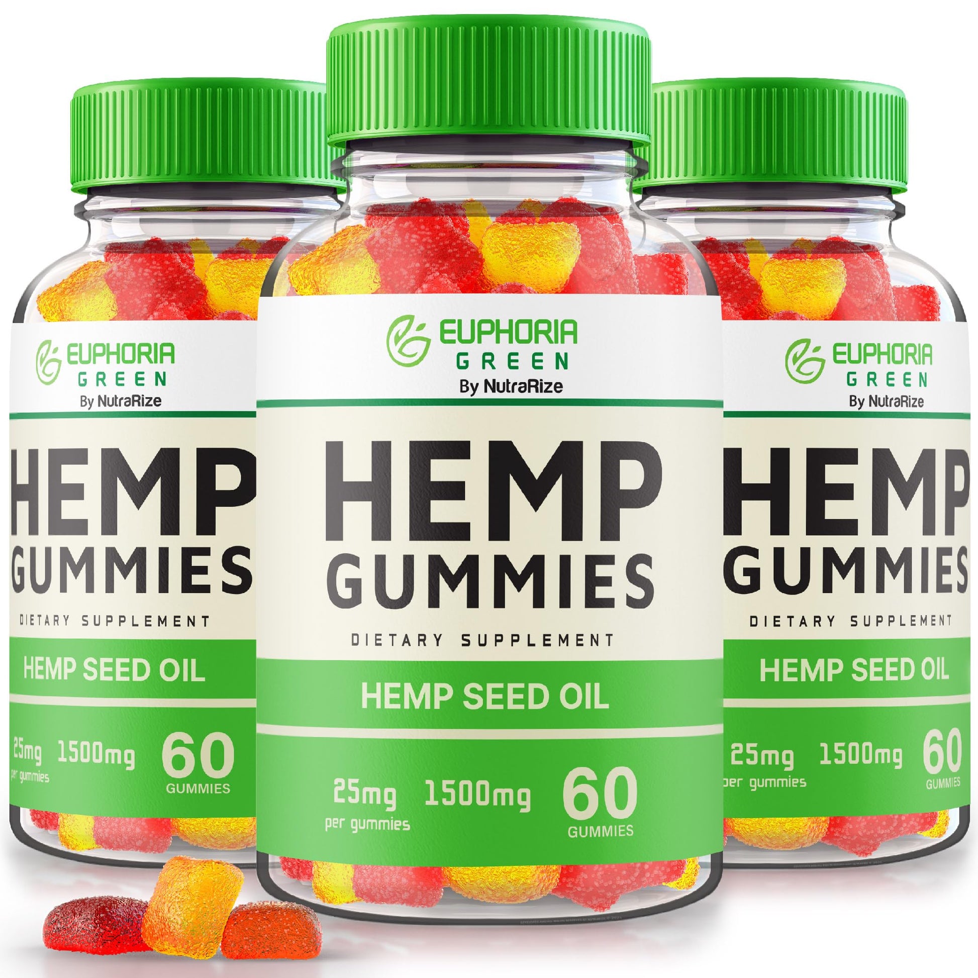 NutraRize Euphoria Green Hemp Gummies, 180 Gummies