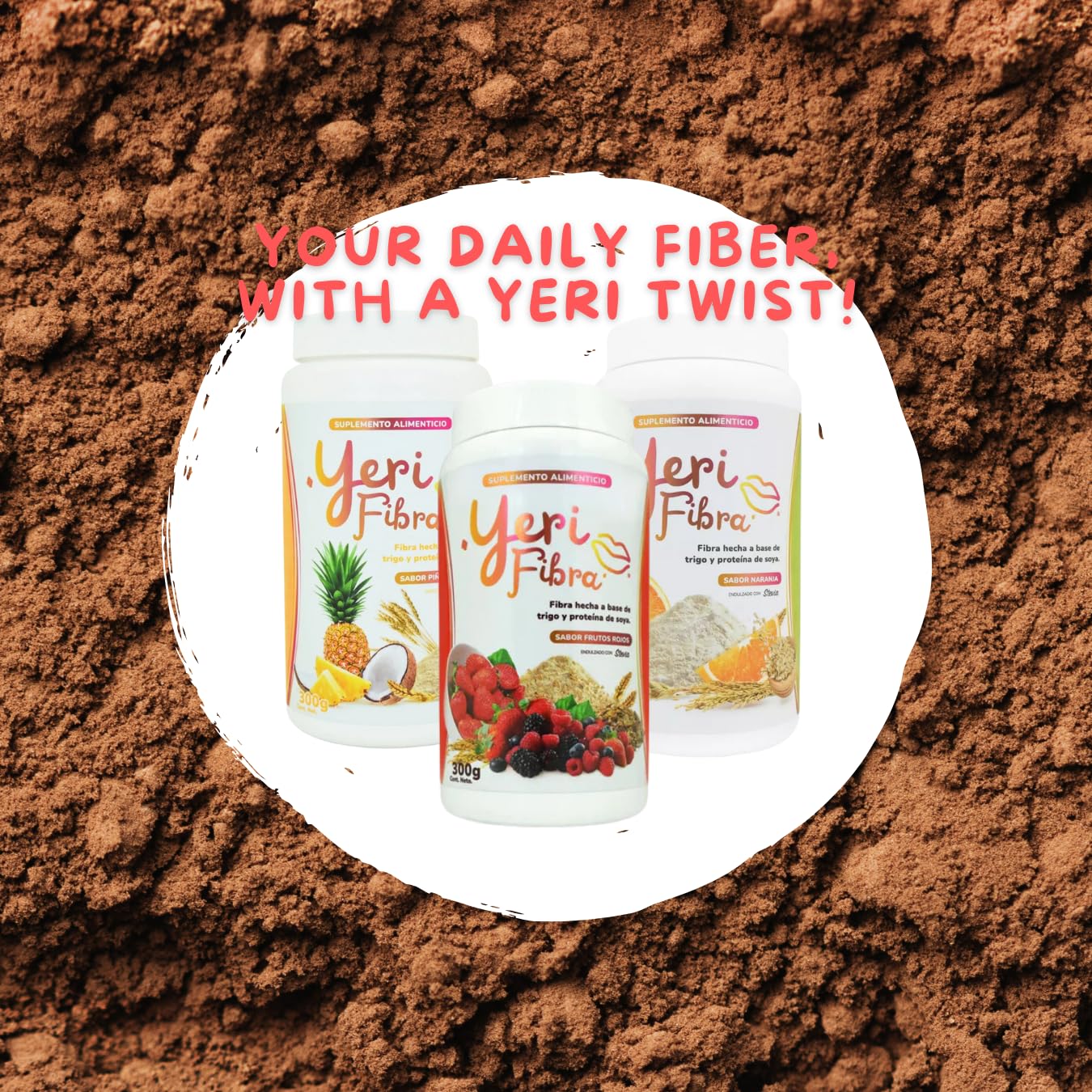 YERI FIBRA Daily Fiber Powder, Orange Flavor, 10 oz