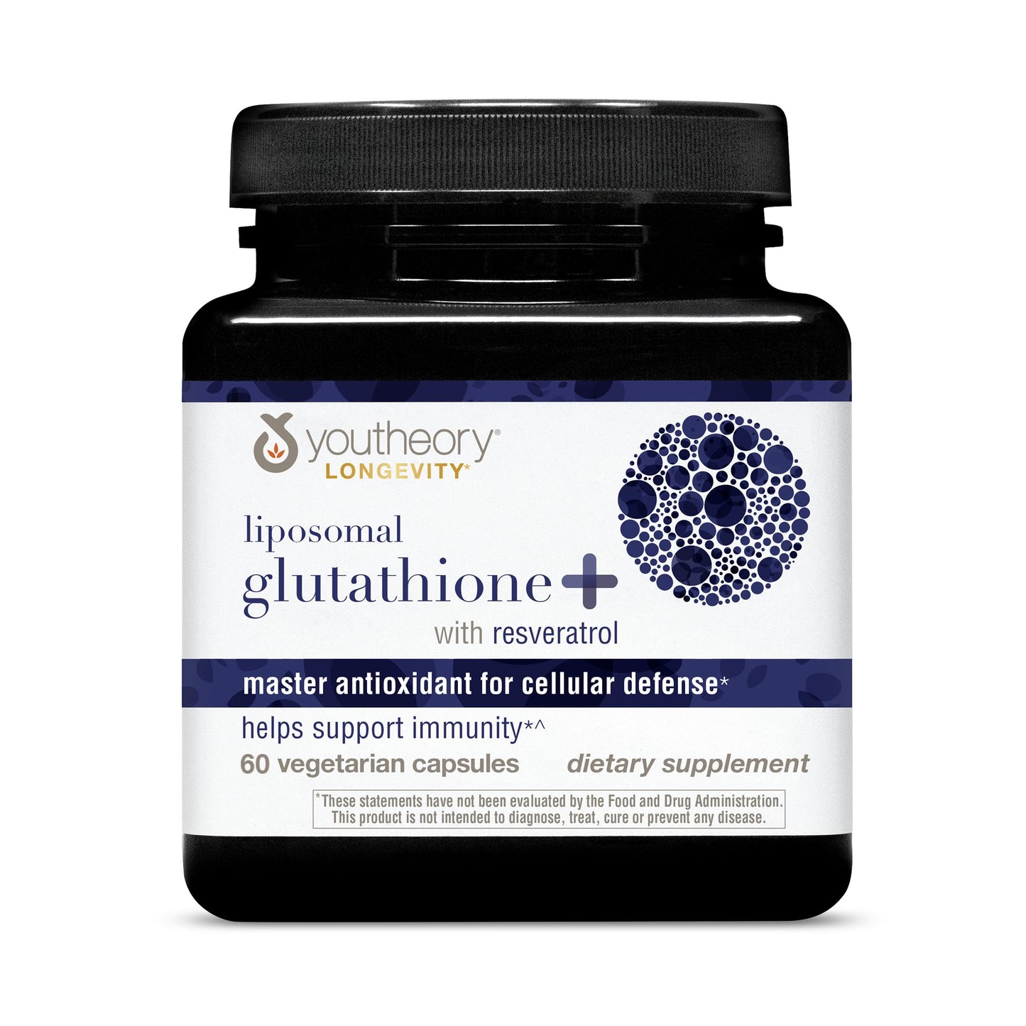 Youtheory Liposomal Glutathione with Resveritrol Capsule, 60 Count