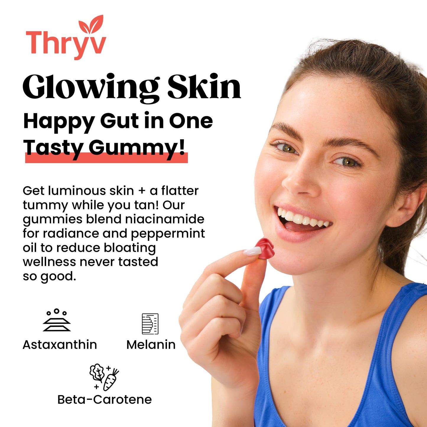 Thryv UVBites Tanning Gummies, 60 Count