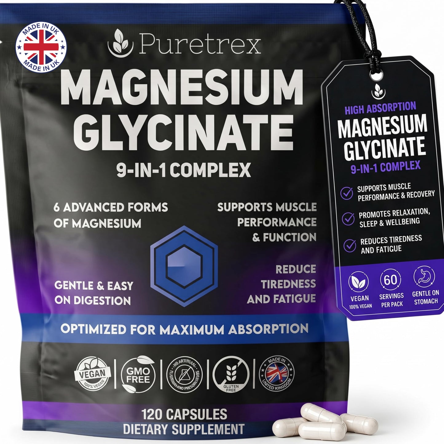PURETREX Magnesium Glycinate Complex Capsule 1 Count