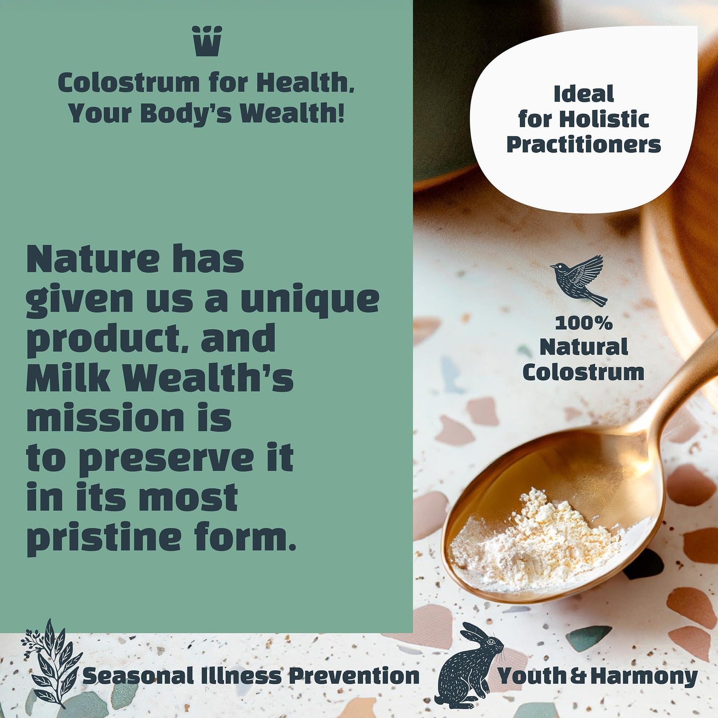 Milk Wealth Bovine Colostrum Powder 1.76 oz