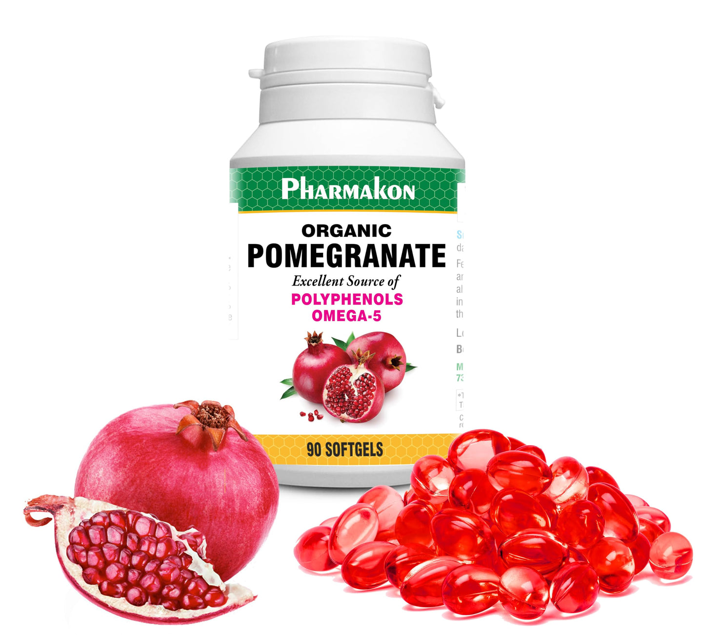 PHARMAKON Wholesome Pomegranate Extract Softgels 90 Count