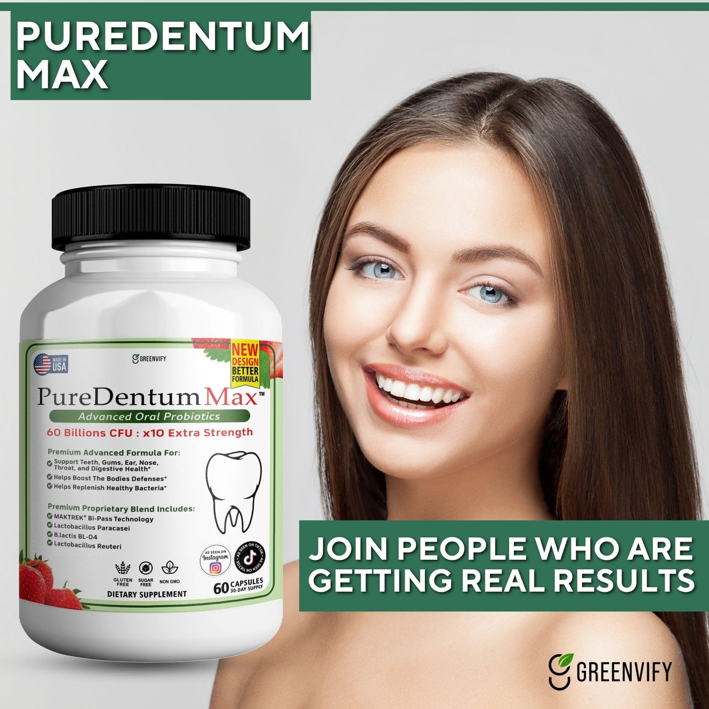 ProDentim Max PureDentum for Gums and Teeth Health & Fresh Breath - 40 Billion CFU Advanced Oral Probiotics for Mouth Bad Breath Capsule, 600 Count