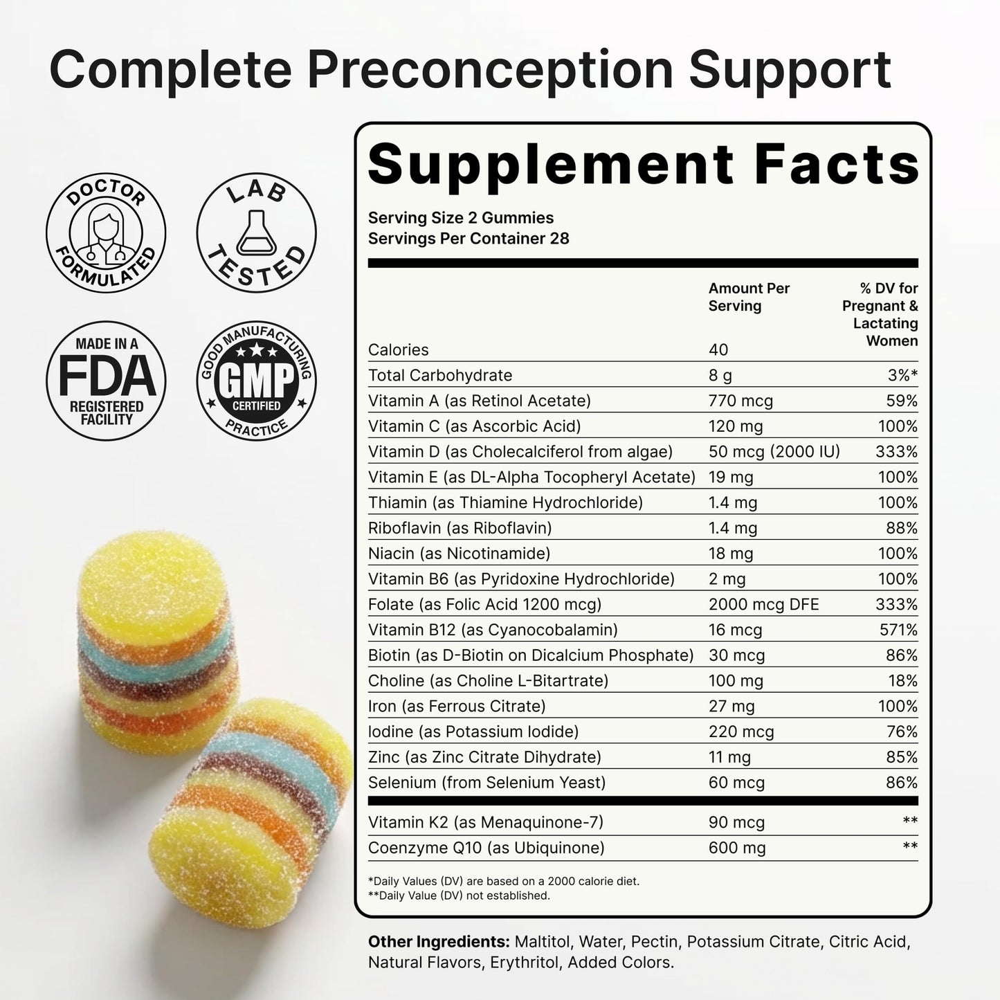 Luminary Vitamins His & Hers Fertility Bundle Preconception Gummies, 112 Count