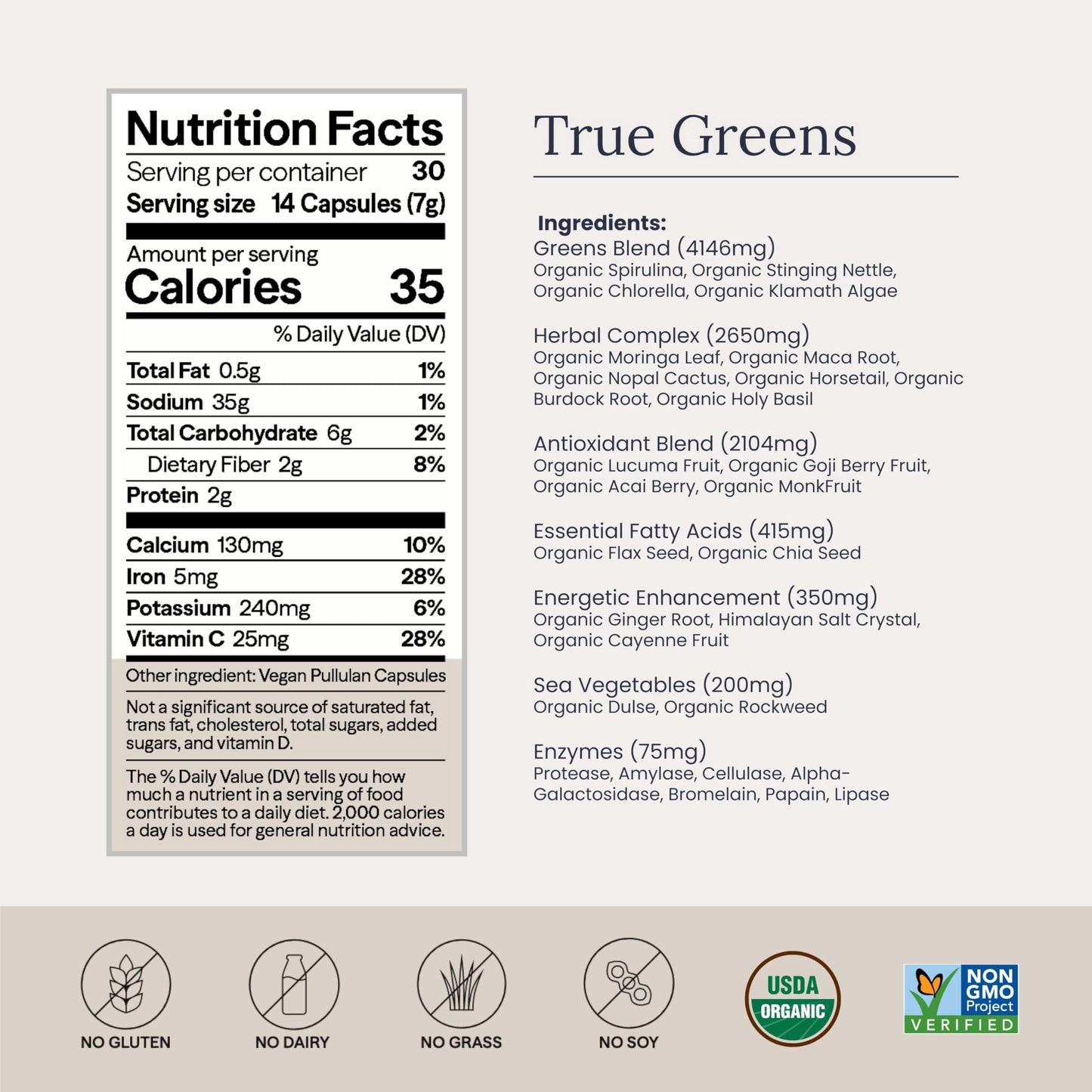 Infinity Greens Superfood Capsules, 480 Capsules