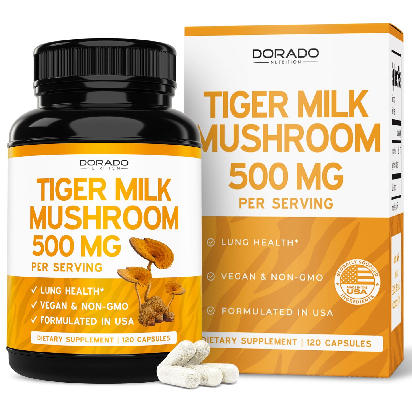 DORADO NUTRITION Tiger Milk Mushroom Supplement Capsule 120 Count