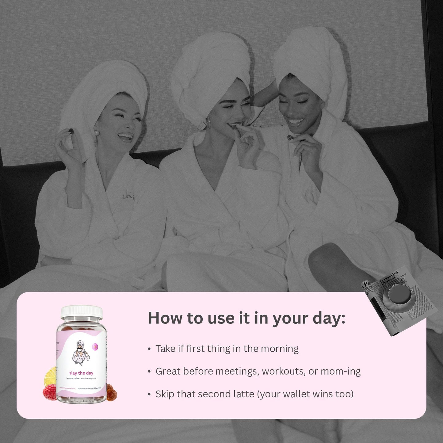 Balancing Act Slay The Day Energy Gummies – Caffeine Free Focus & Clean Energy Support – with Vitamin B12, CoQ10 & Cognizin Citicoline – Raspberry Lemonade, 60 Gummies