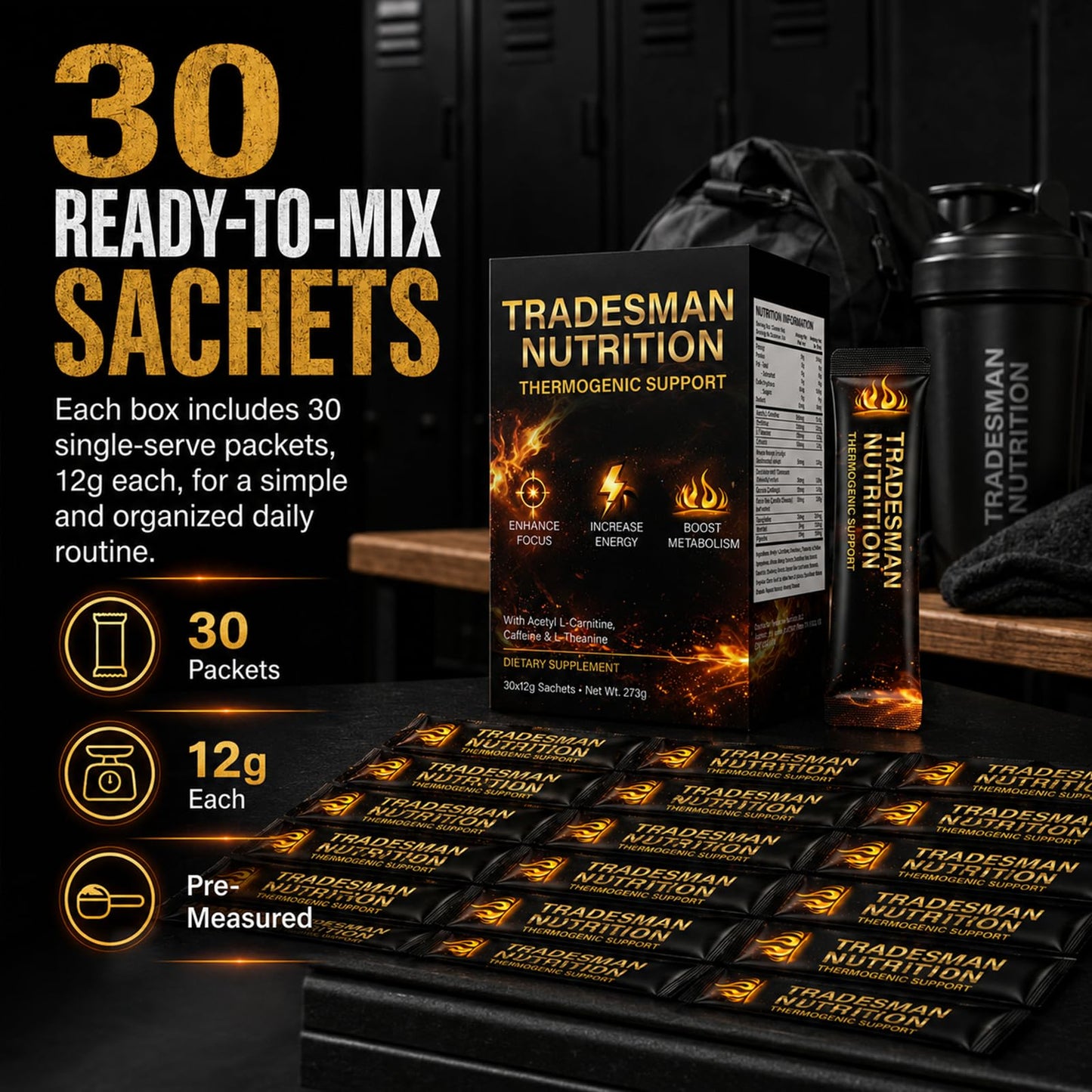 TRADESMAN NUTRITION Shred Energy Drink Powder, 1 Pack