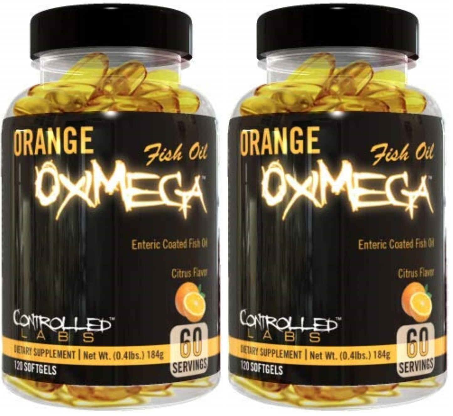 CONTROLLED LABS Orange Oximega Fish Oil Supplement Softgels Pack of 2