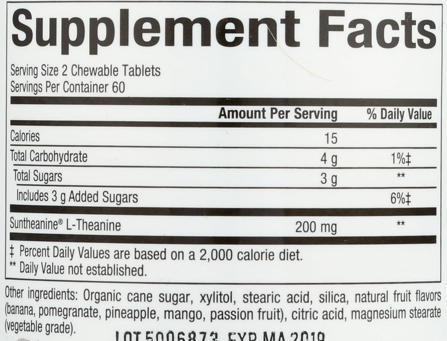 Natural Factors Stress-Relax Suntheanine L-Theanine 100 mg Tablet, 120 Tablets