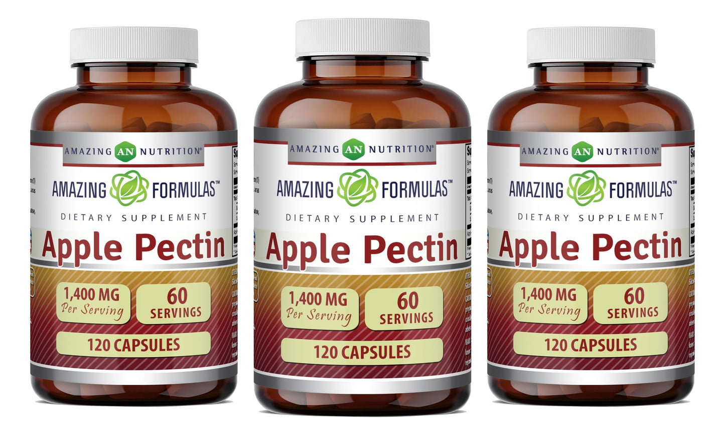 Amazing Nutrition Apple Pectin 1400 mg Per Serving Capsules, 360 Count