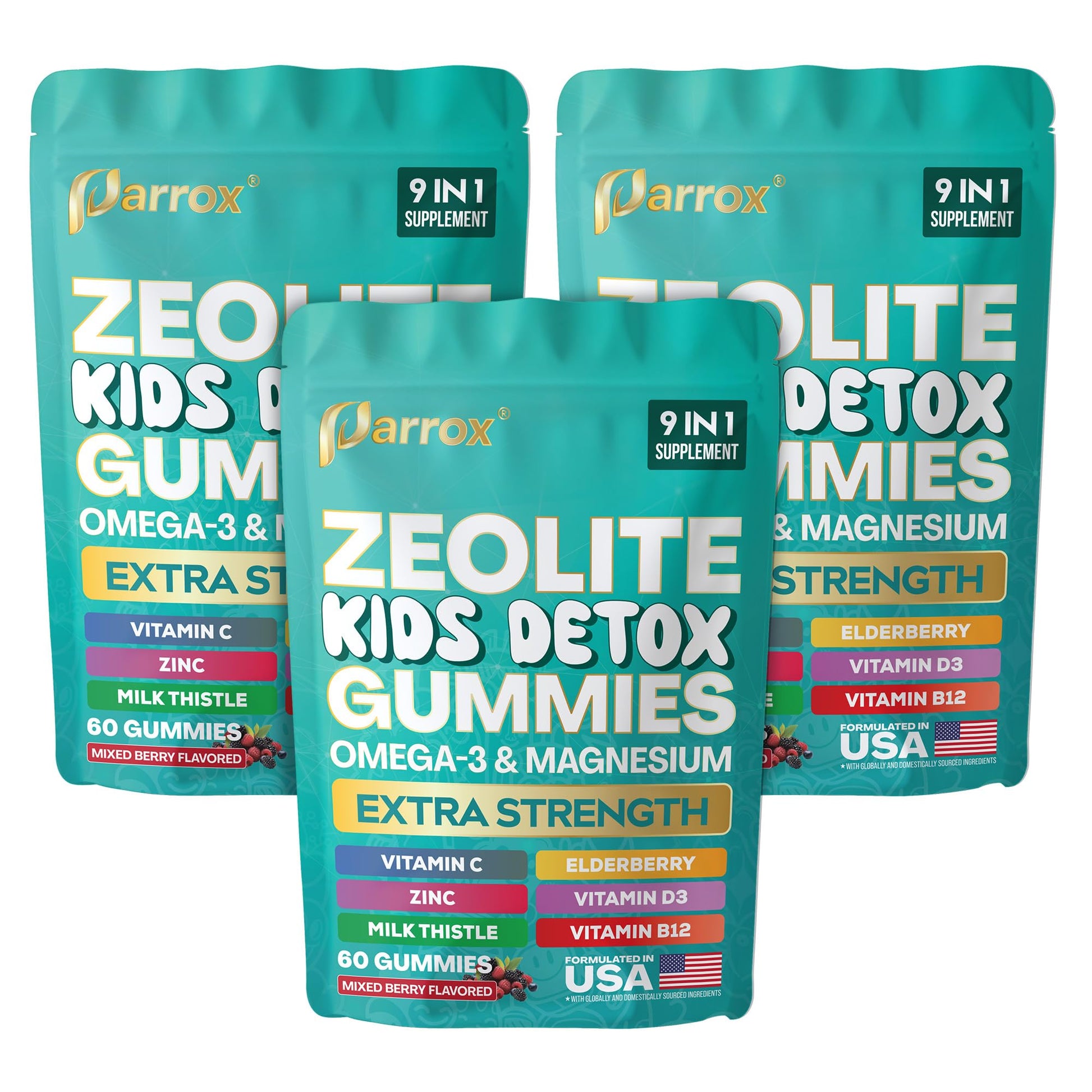 Parrox Zeolite Kids Detox 180 Gummies