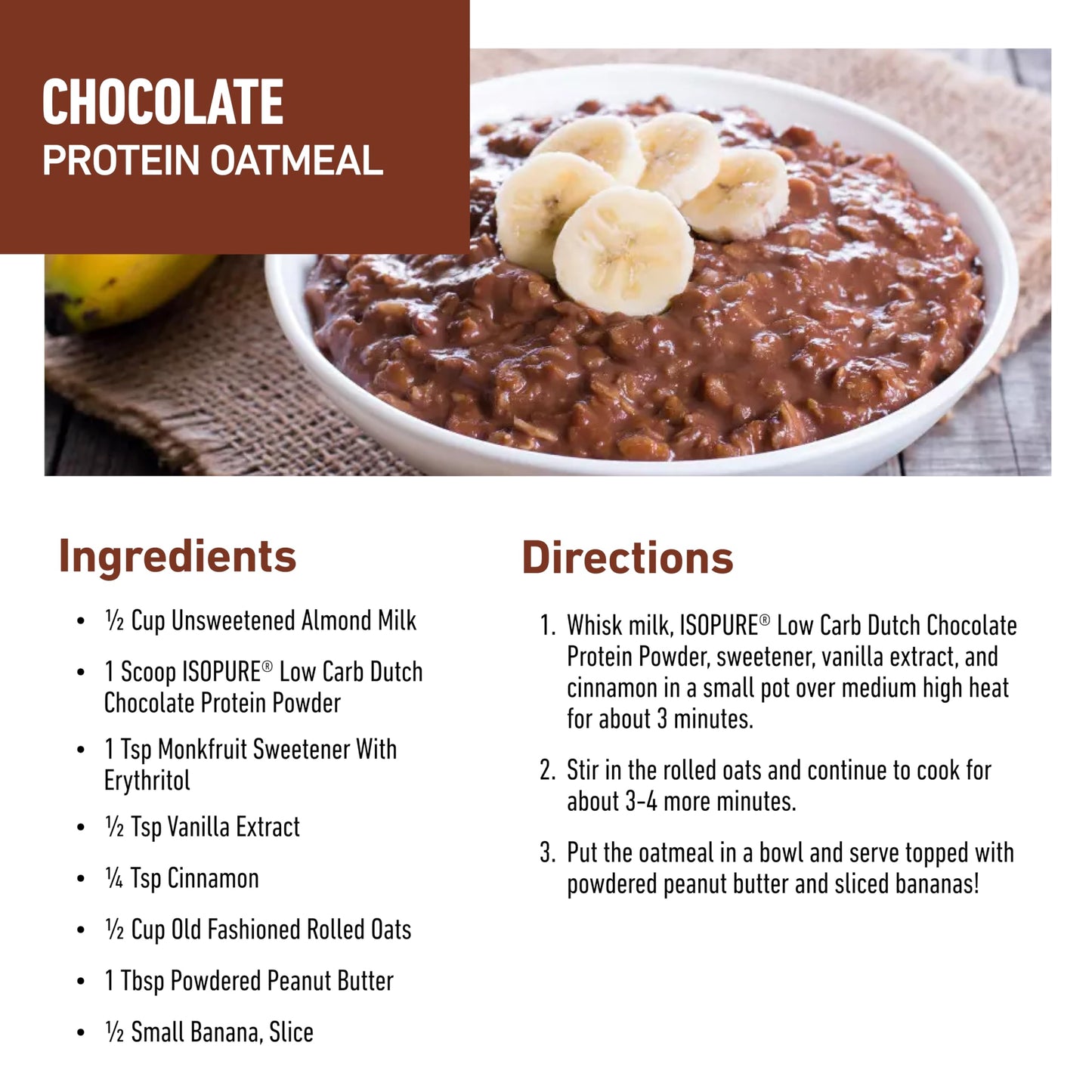Isopure Low Carb 100% Pure Whey Isolate Protein Powder, Gluten Free, With Vitamins, Dutch Chocolate, 25g Protein Per Serving, 3.07 Lbs, 41 Servings (Packaging May Vary)