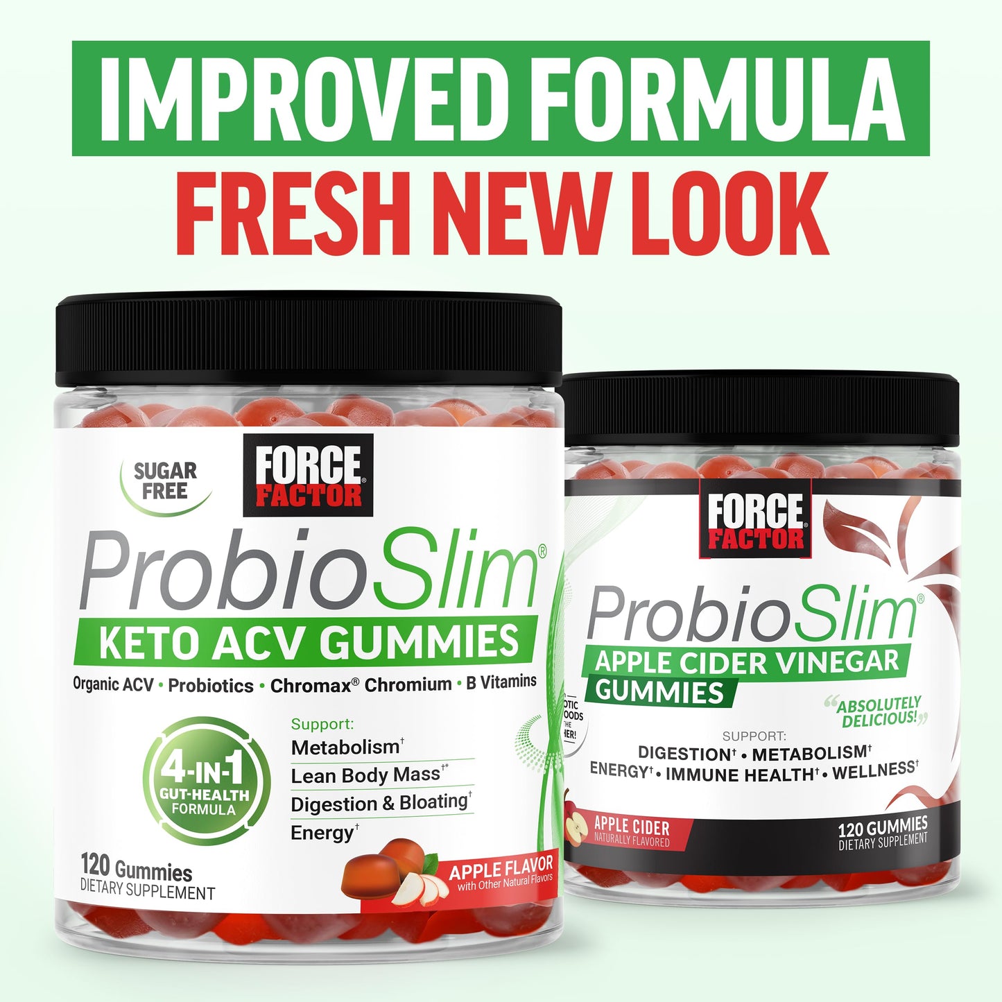 Force Factor ProbioSlim Keto ACV Metabolism Gummies 120 Count