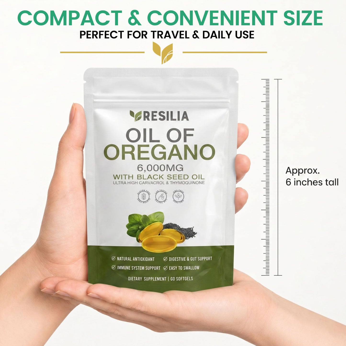 Resilia Oil Of Oregano Capsules 180 Count