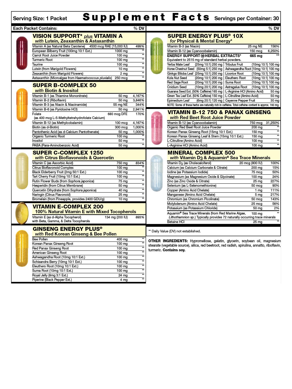 Fresh Start Daily Start All-in-One Daily Vitamin Pack Capsule, 30 Count