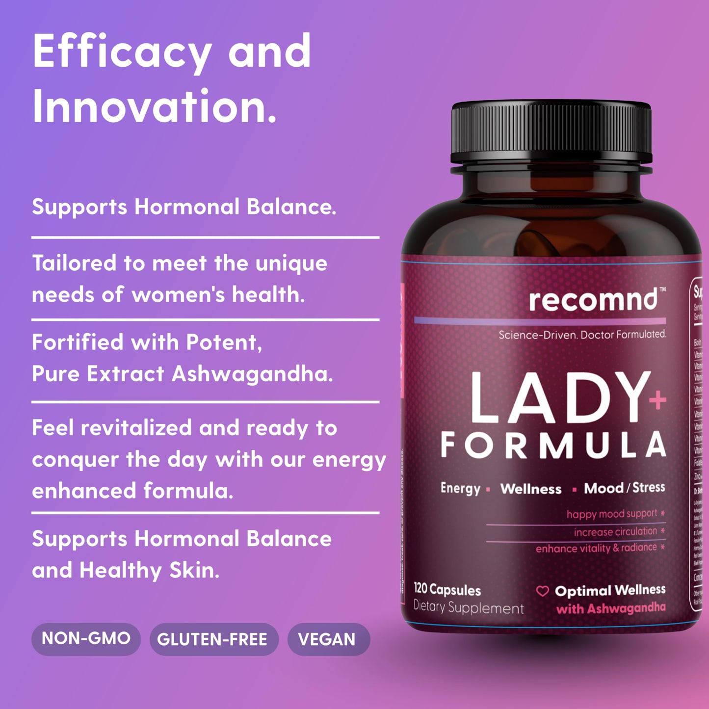 recomnd Lady+ Formula Multivitamin for Women 120 Capsules