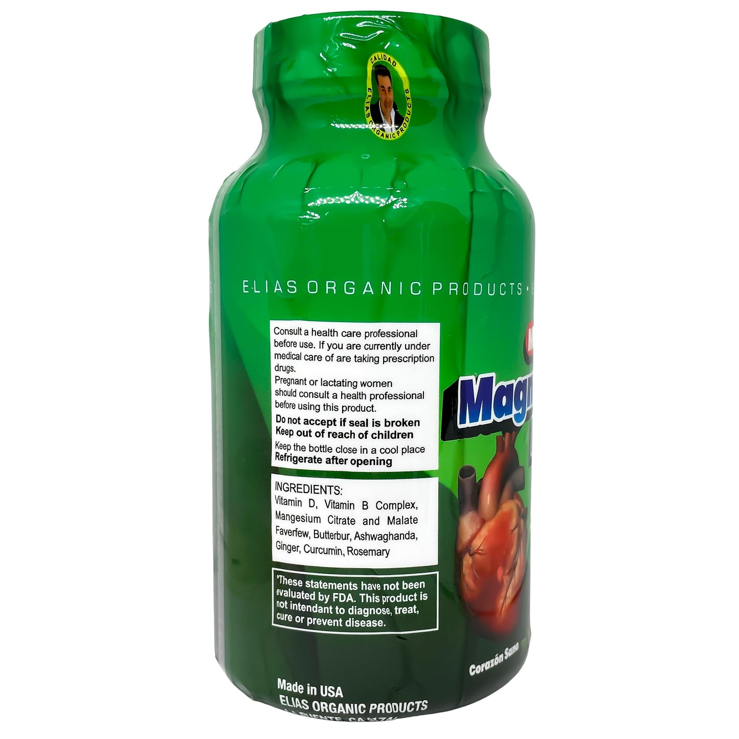 Elias Organic Products Magnesium Citrate Reforzado Tablets 60
