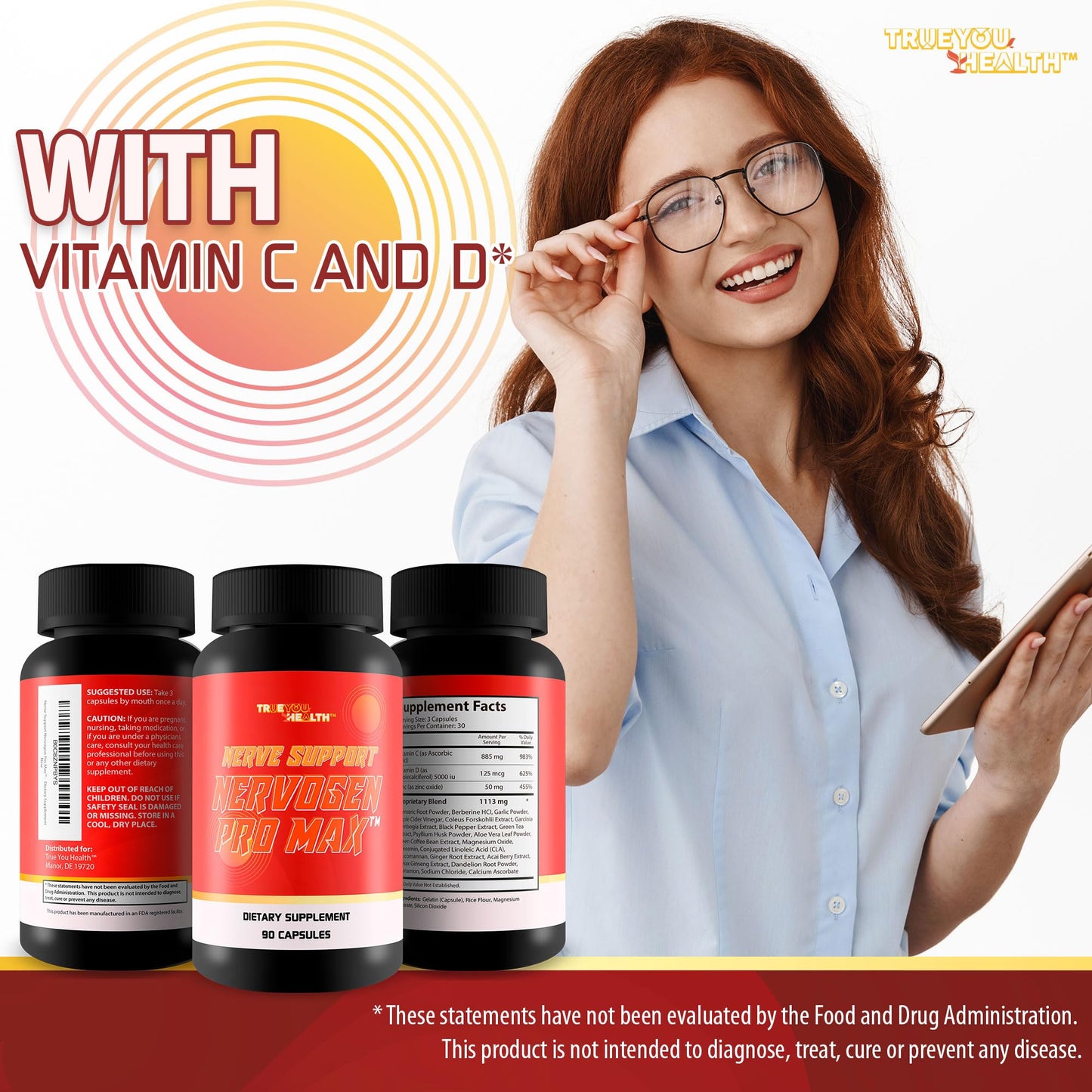 True You Health Nervogen Pro Max Nerve Support Capsule 1 Count