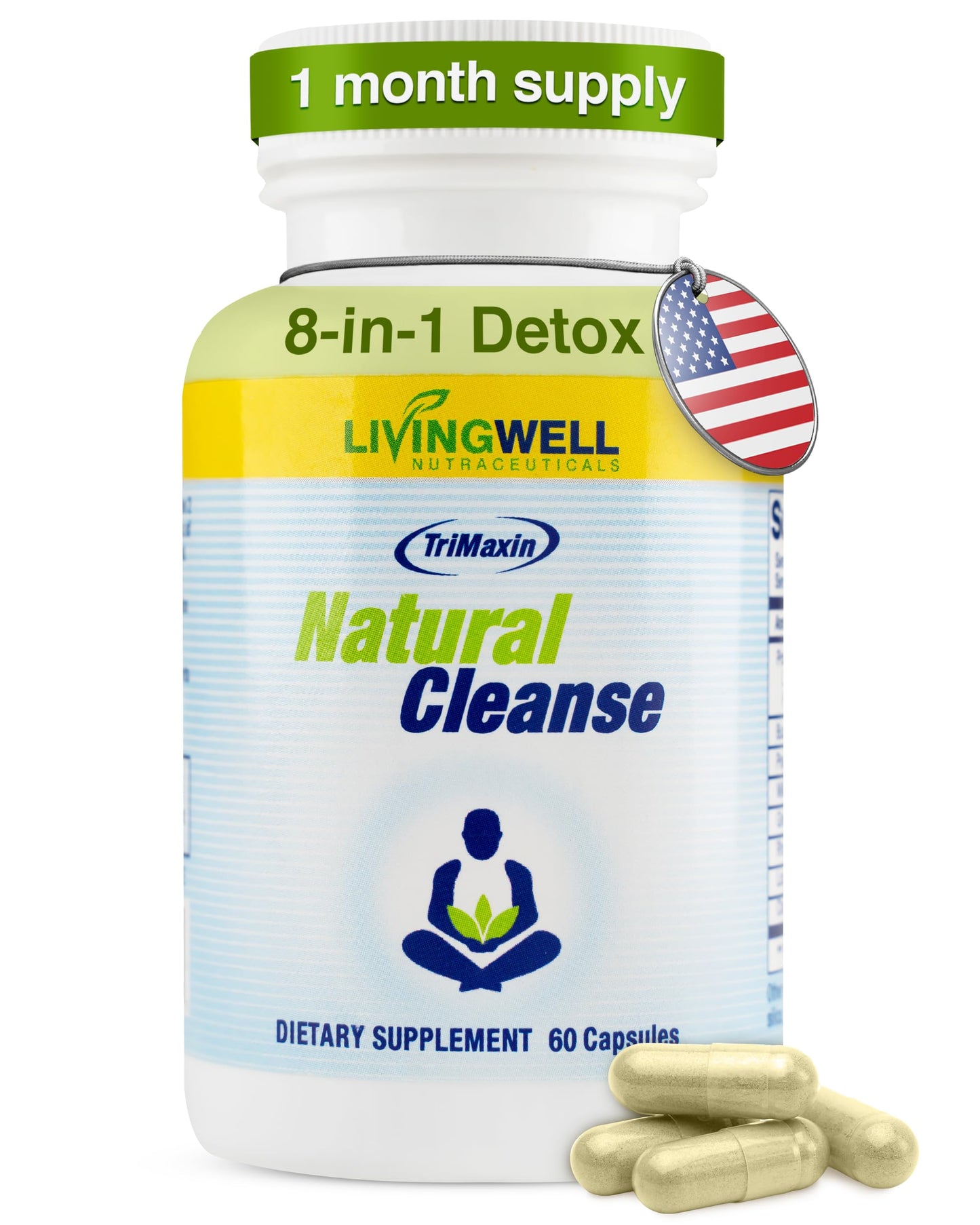 Natural Cleanse Colon Cleanse for Digestion Capsule, 60 Count
