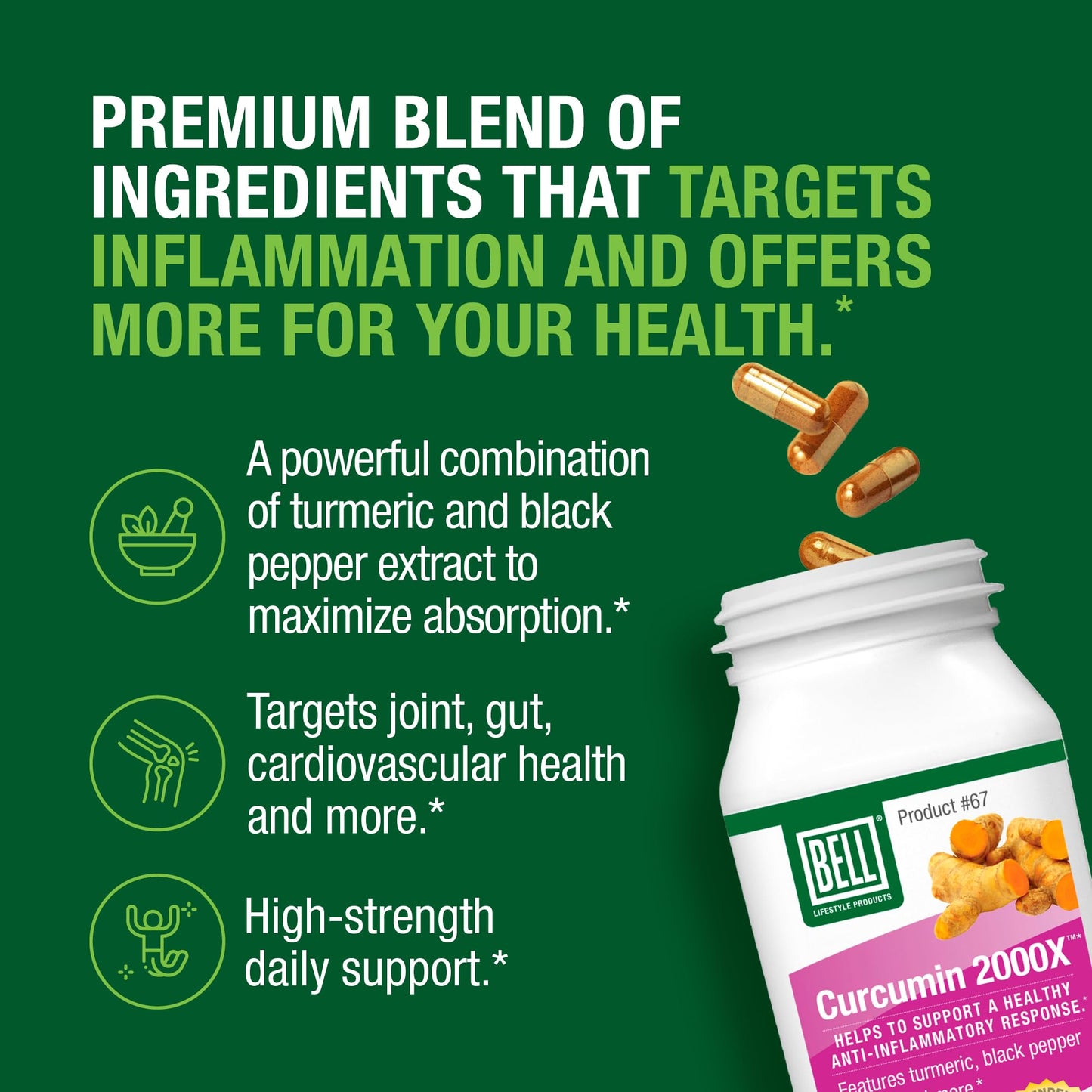 Bell Curcumin 2000X Capsule 90 Count