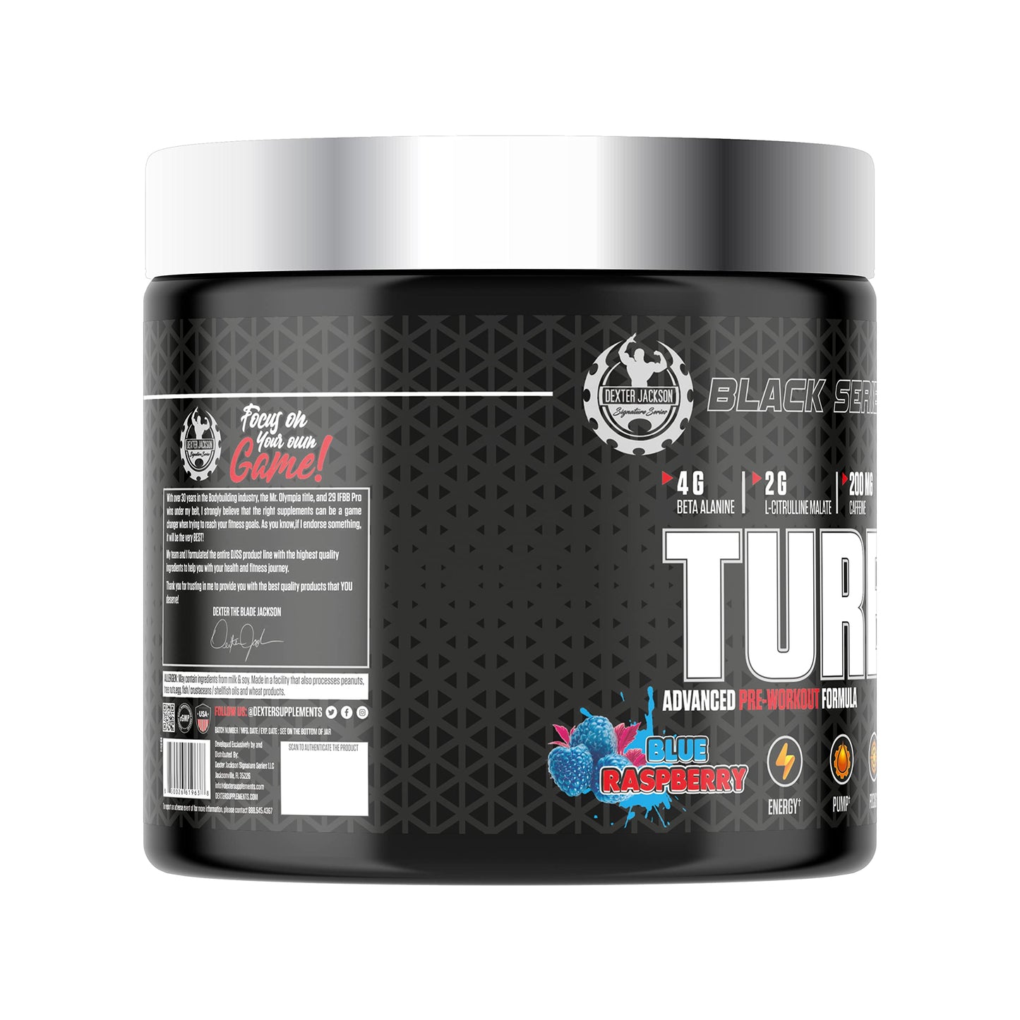 DEXTER JACKSON Black Series Turbo HP Pre Workout Powder 0.36 oz