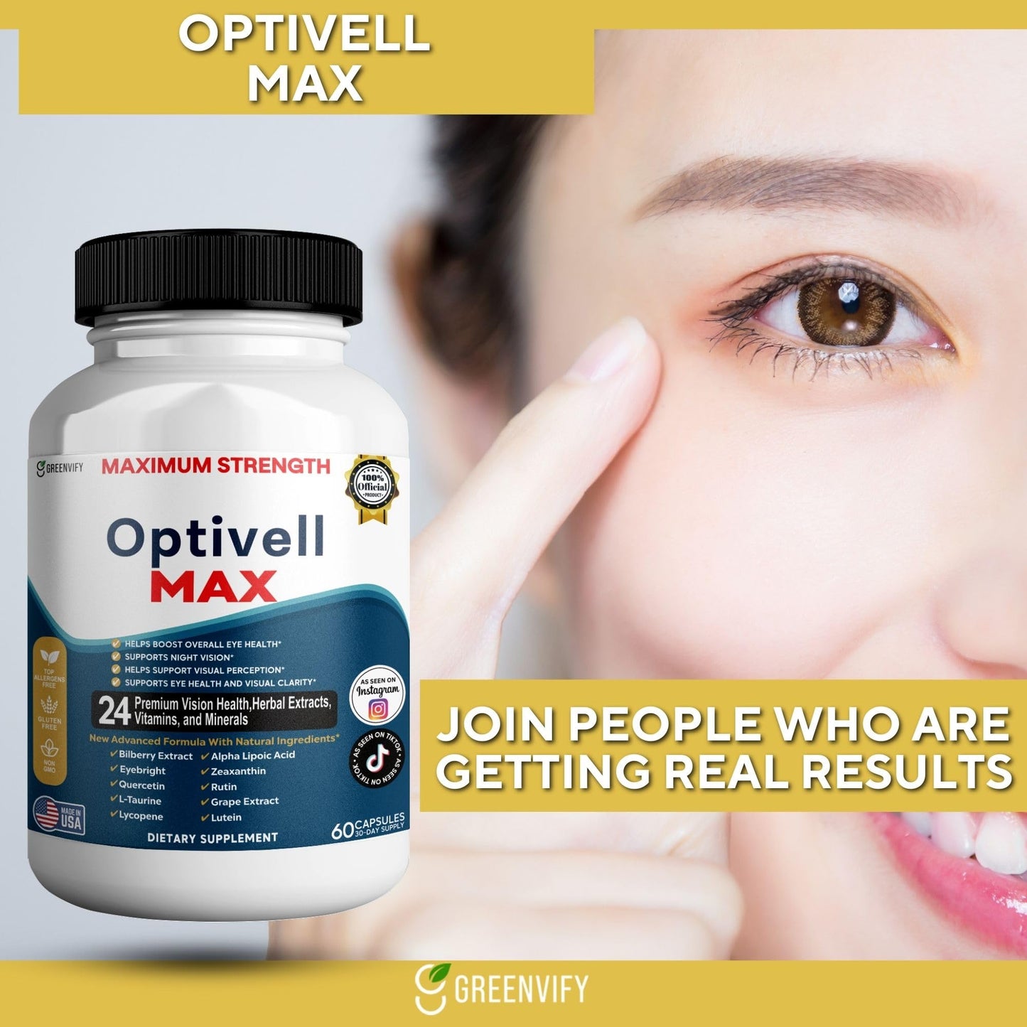 GREENVIFY Optivell MAX Eye Health Supplement Capsule 60 Capsules
