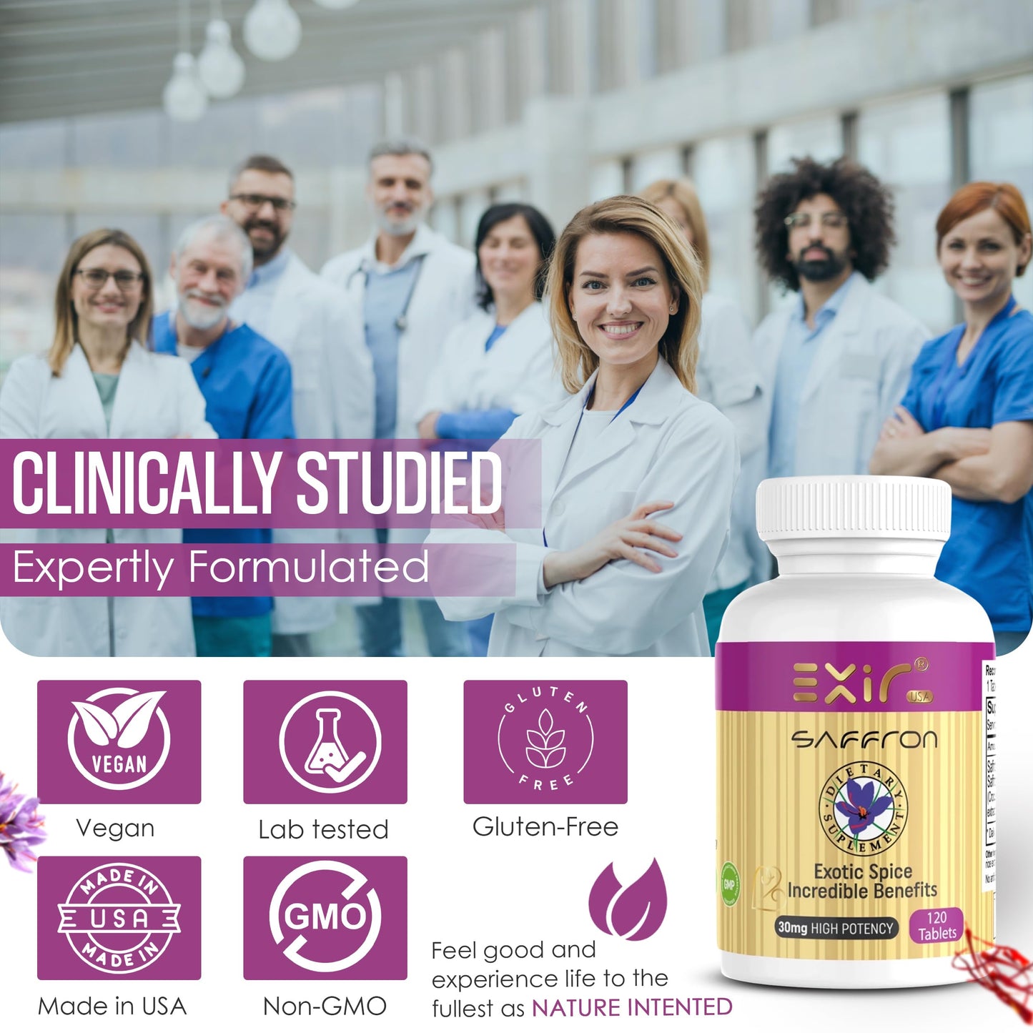 EXIR Saffron Supplement 120 Tablets