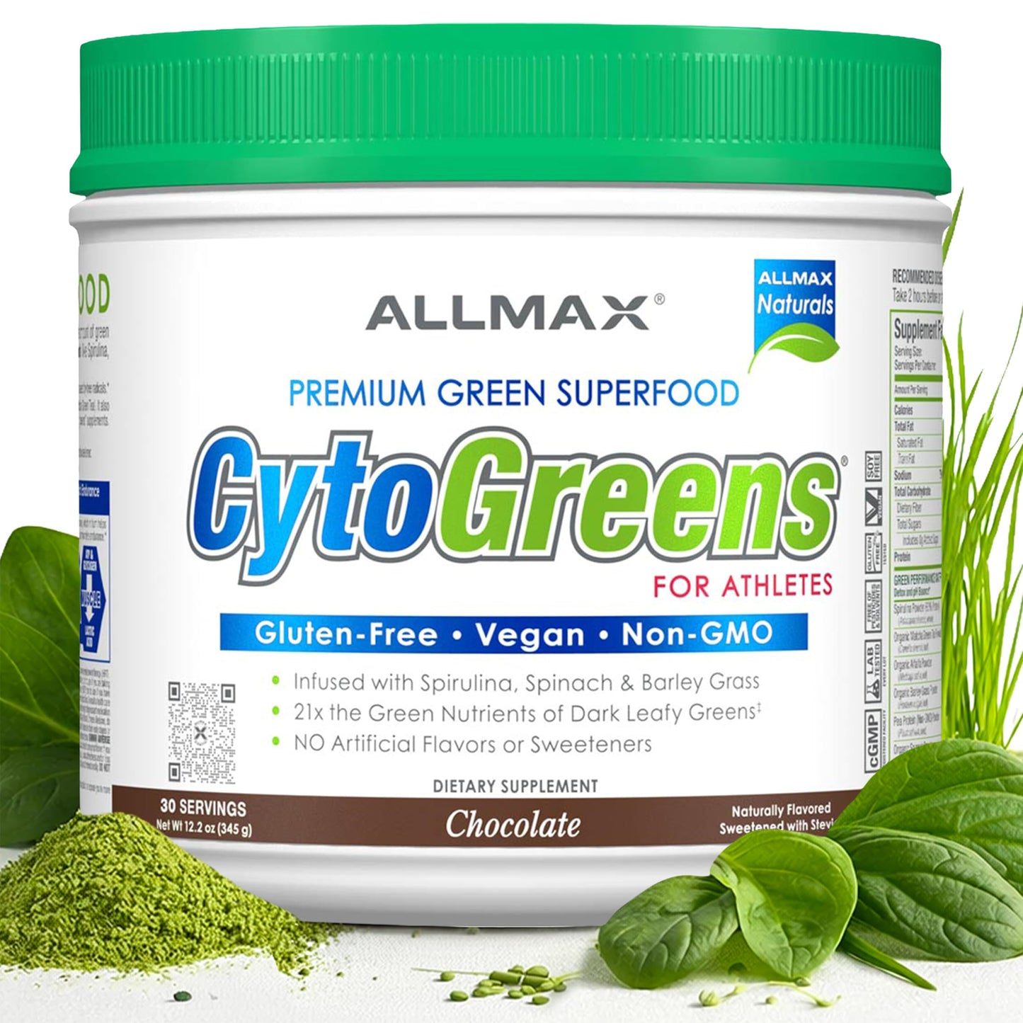 ALLMAX CytoGreens Super Greens Powder 12.2 Ounces