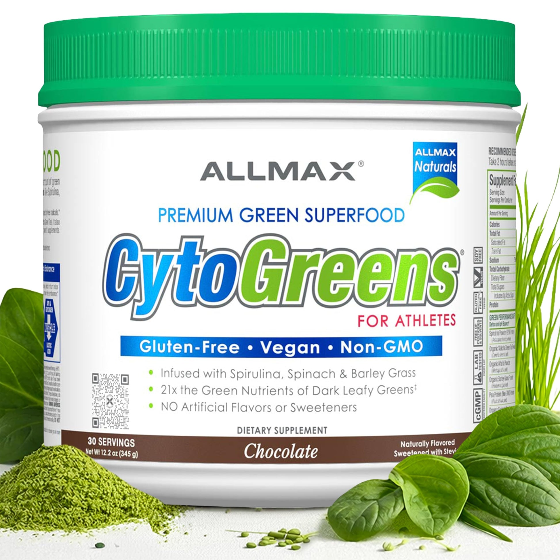 ALLMAX CytoGreens Super Greens Powder 12.2 Ounces