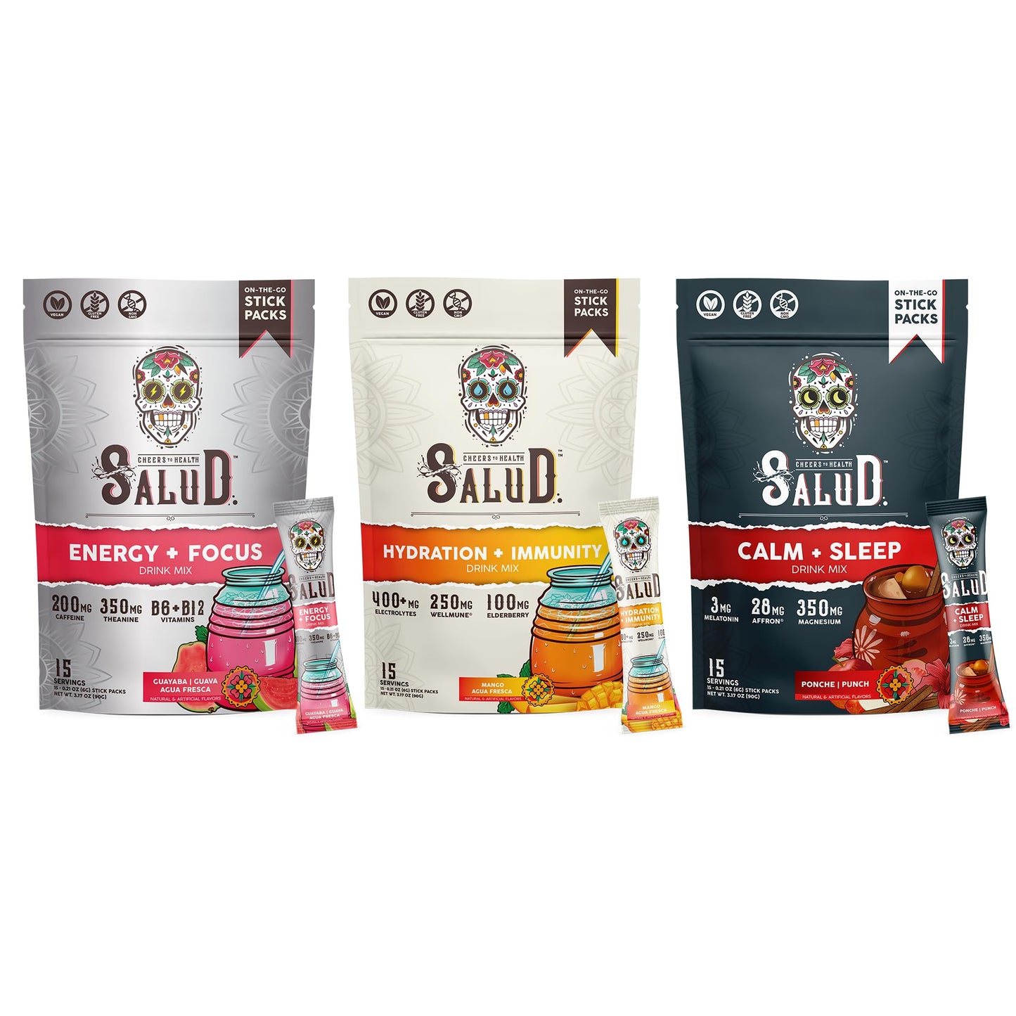 Taste Salud Variety 3-Pack Powder, 15 Servings Each