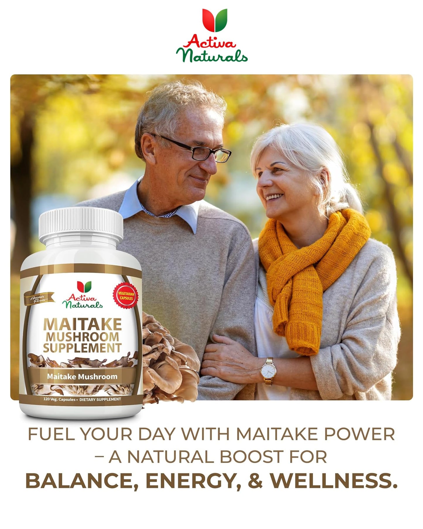 Activa Naturals Maitake Mushroom 120 Capsules