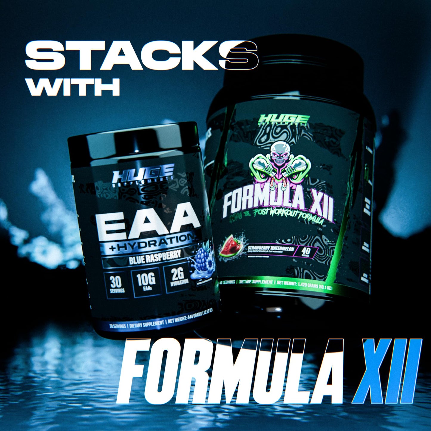 Huge Supplements EAA + Hydration Essential Amino Acids Powder 15.6 Ounce