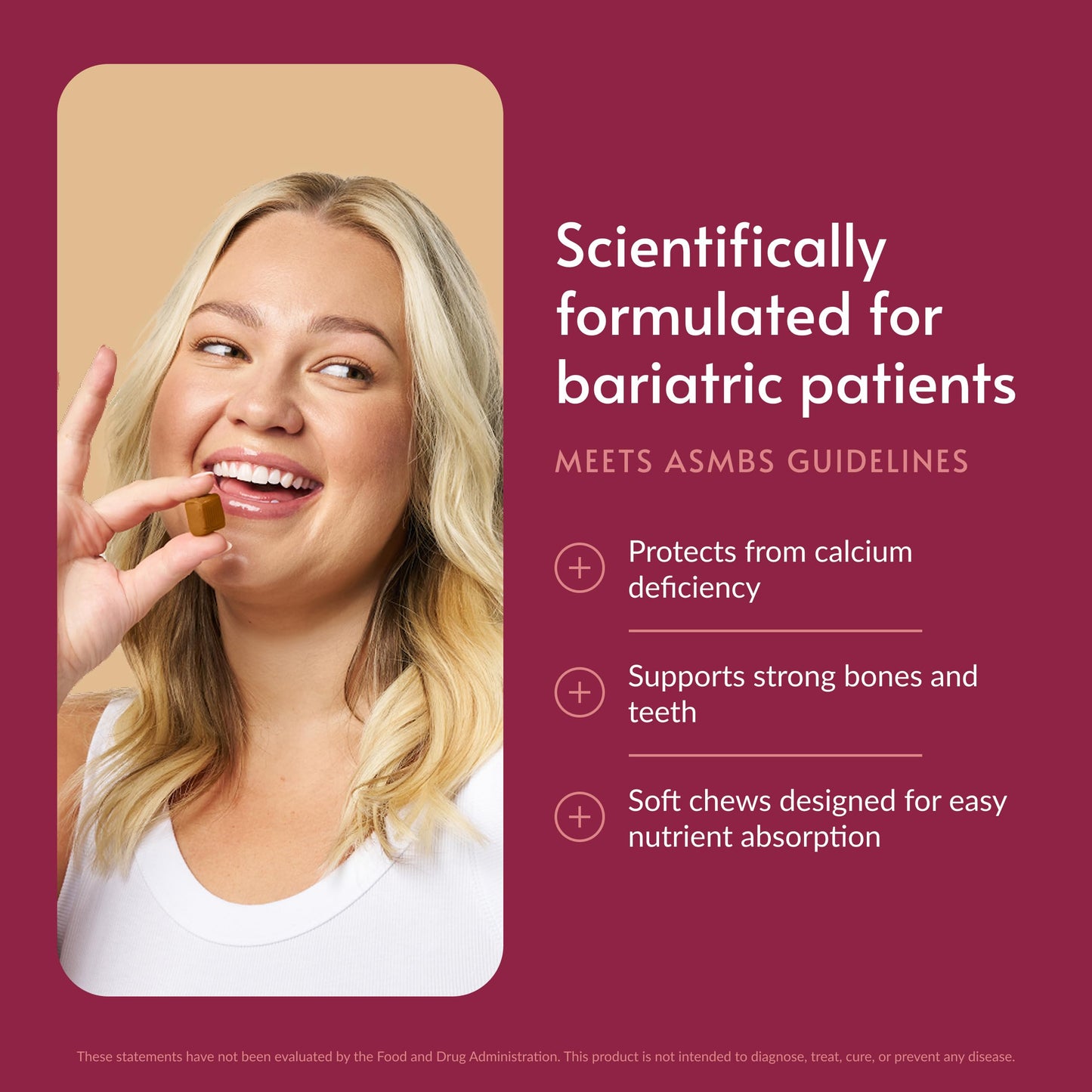 Bariatric Advantage Calcium Citrate Chewy Bites 500 mg Gummy 90 Count