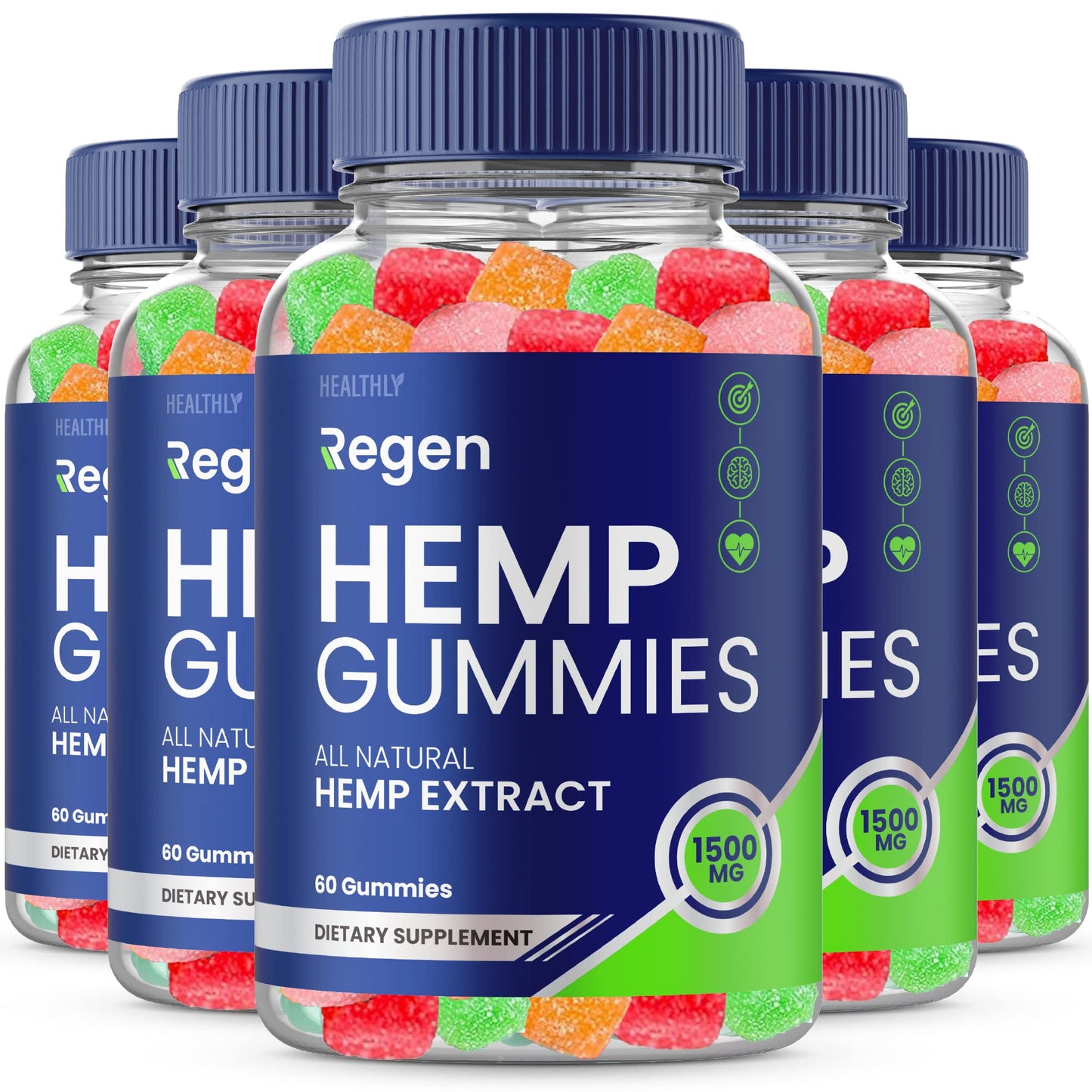 Purvia Regen Hemp Gummies Extra Strength Formula, 60 Gummies