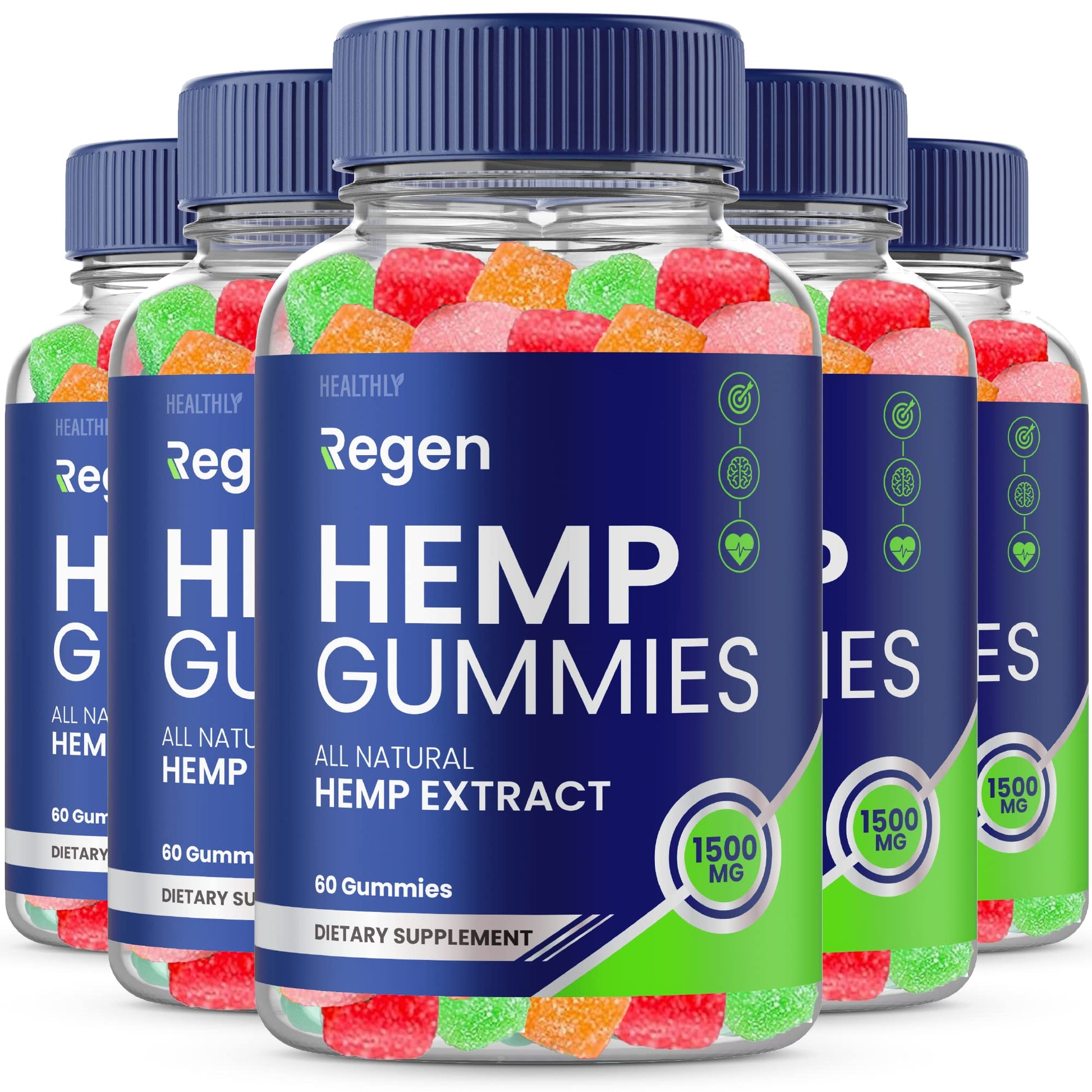 Purvia Regen Hemp Gummies Extra Strength Formula, 60 Gummies