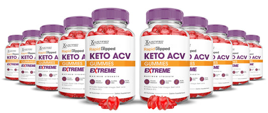 Justified Laboratories Rapid Ripped Keto ACV Gummies Extreme 2000MG, 600 Gummies