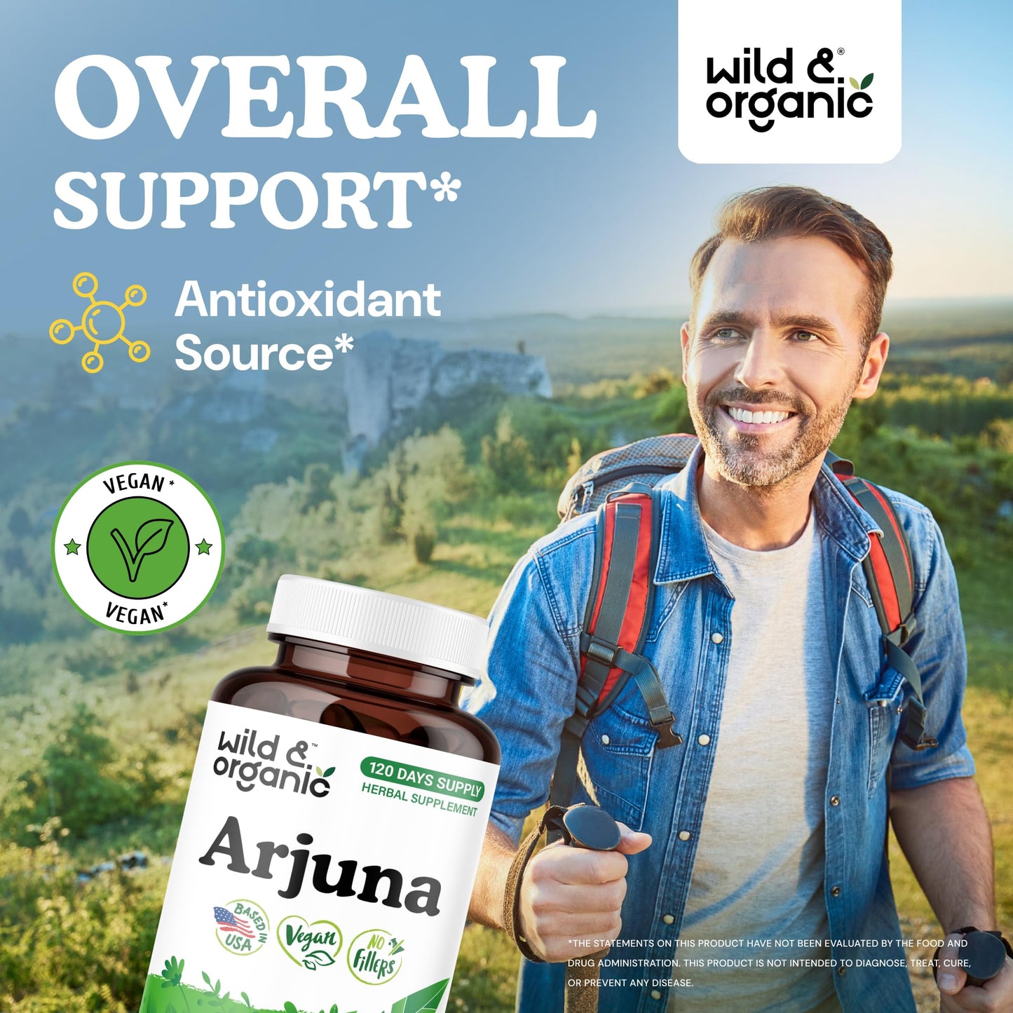 Wild & Organic Arjuna Bark Capsules 120 Count