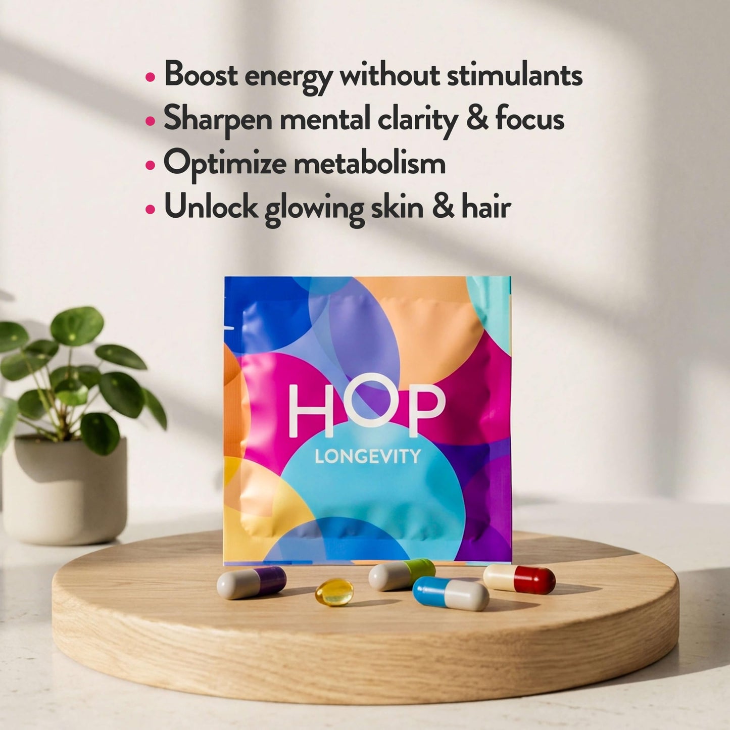 HOP Box Daily Longevity Supplements for Women 60 Capsules