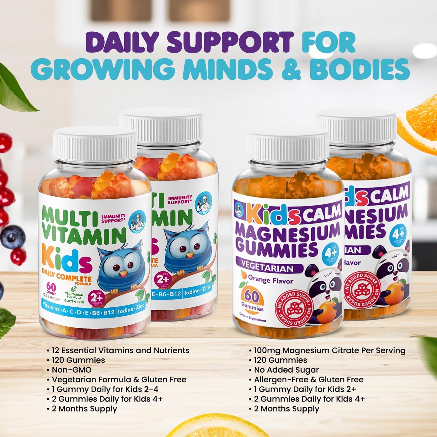 DR. MORITZ Kids Magnesium & Multivitamin Gummies, 240 Count